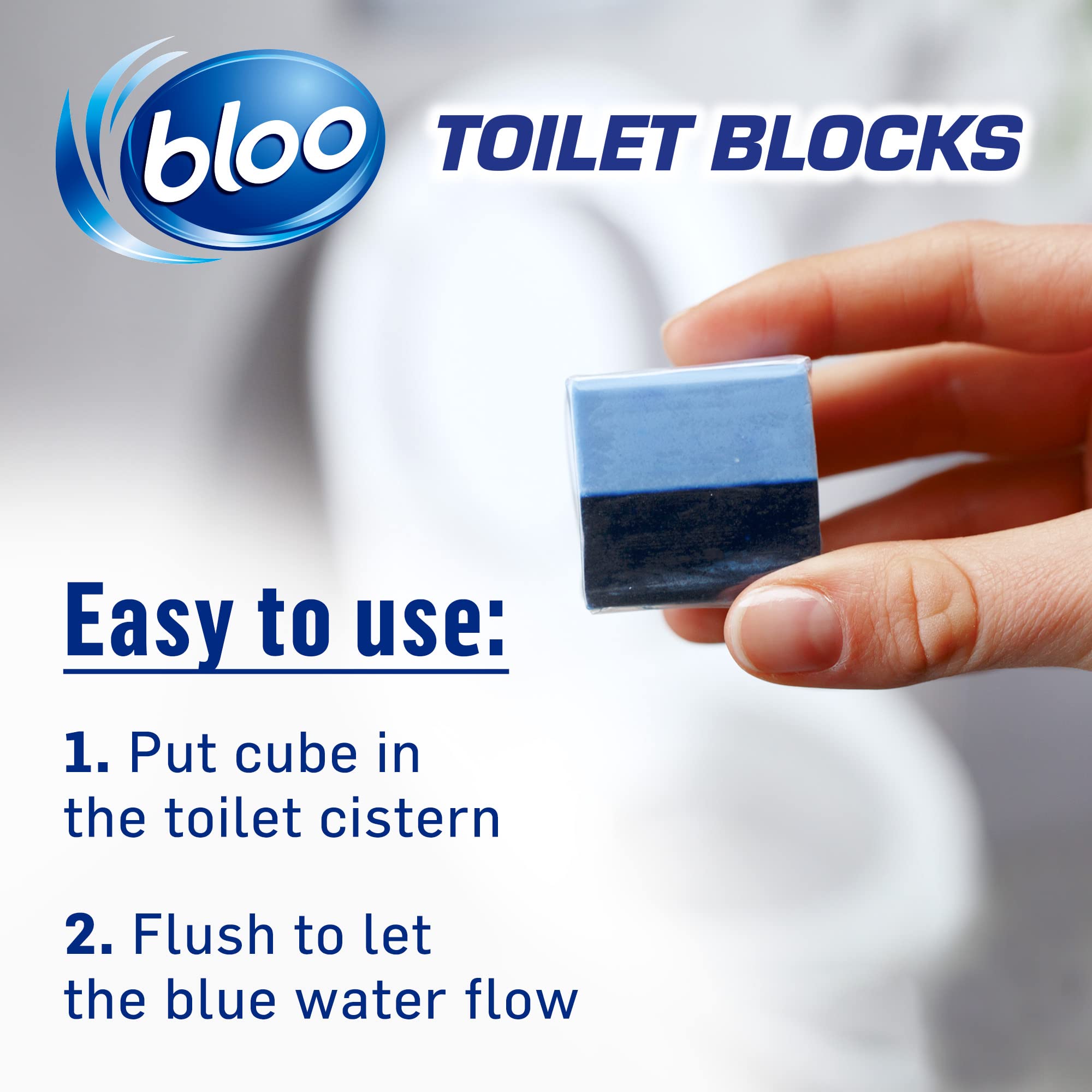 Bloo - 2in1 Spülkasten-Toilettenstein Original 50g zur Kalkvorbeugung und Auffrischung 4