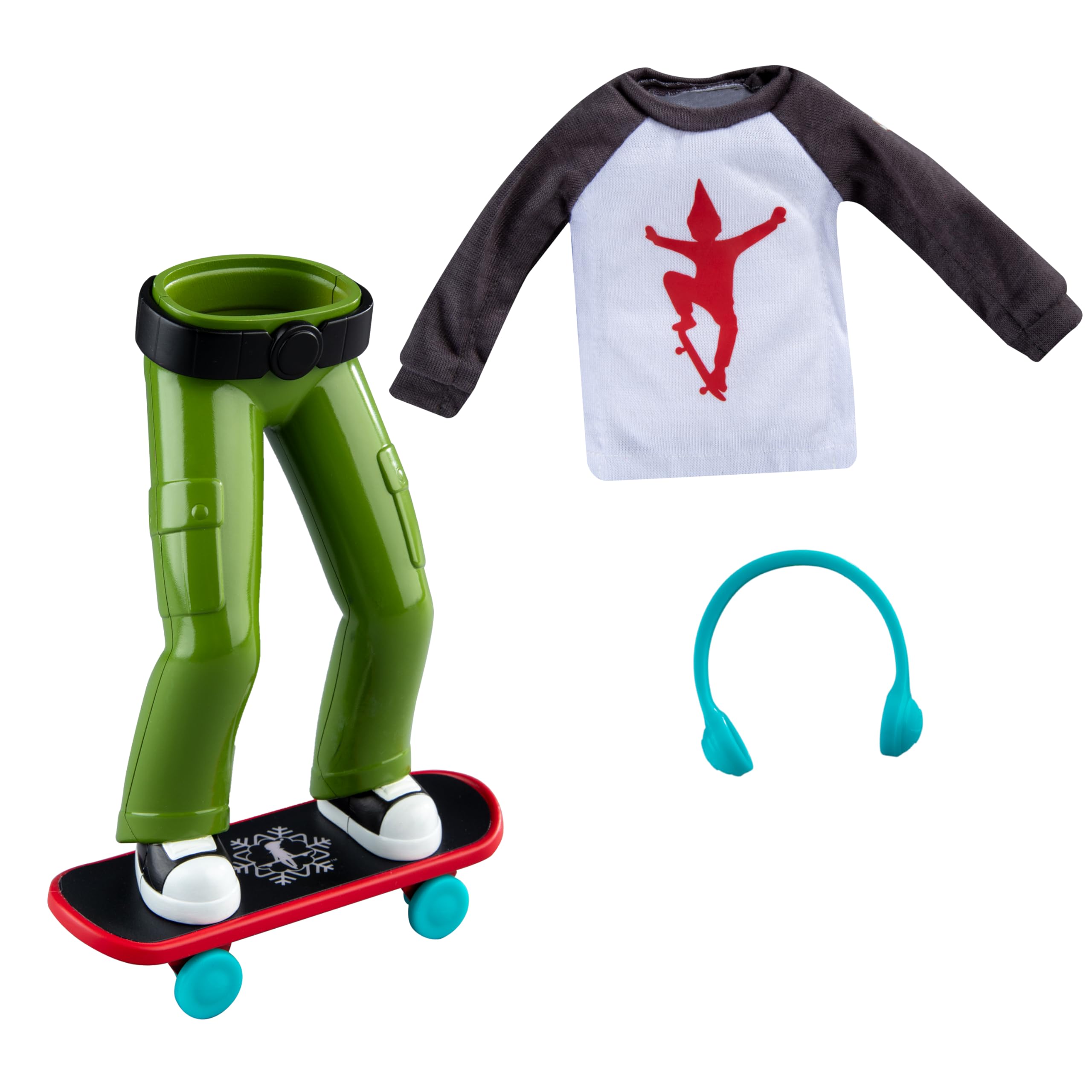The Elf on the Shelf Holly Jolly Ollie Skateboard Set - Skateboard Playset for Kids 3 Years and Up 8