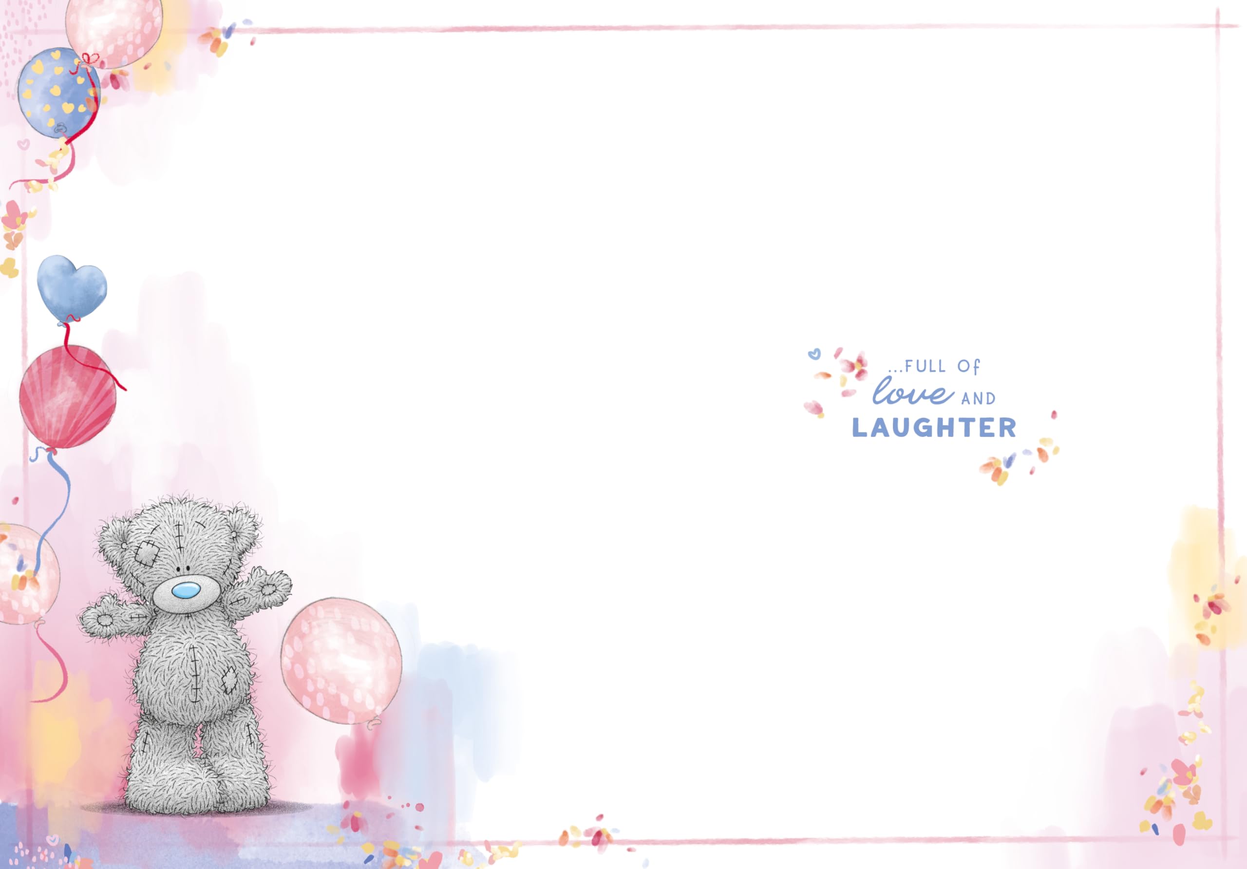 Me To You Bear Tatty Teddy Happy Birthday Nanny Luxury Gold Foil Greeting Card | 6 x 9 Inches