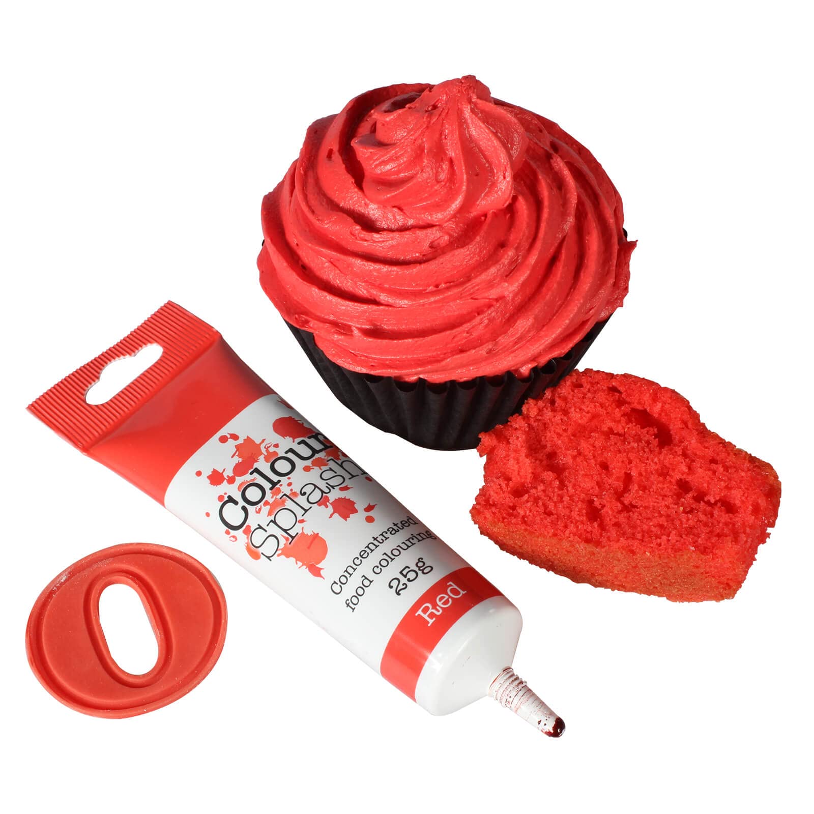 Colour Splash - Reds 5 Pack Food Colouring Gels, Highly Concentrated, Easy to Use Squeezy Tubes for Cakes & Icing 8
