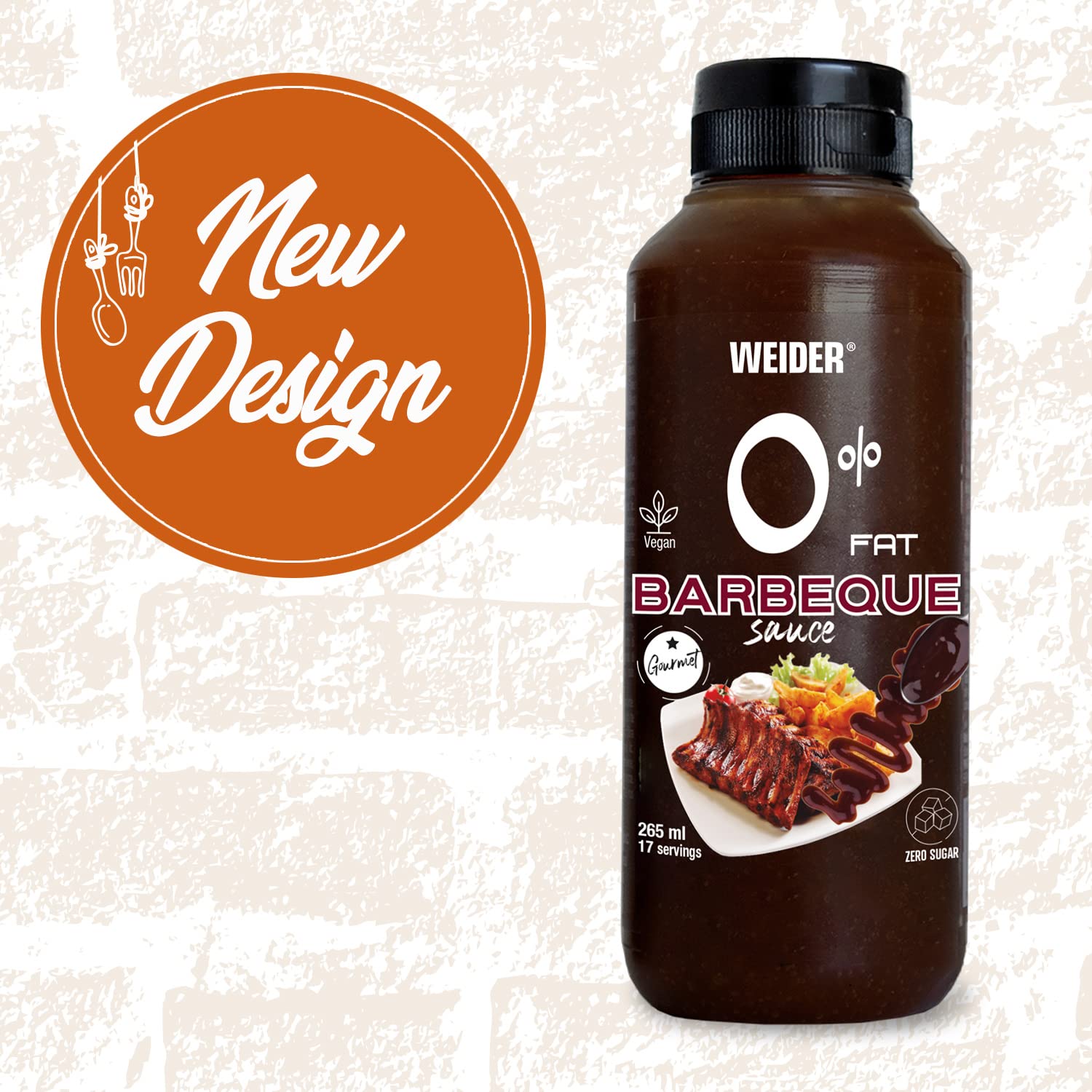 Weider Zero Barbecue Sauce - Zero Fat, Zero Sugar | 265 ml