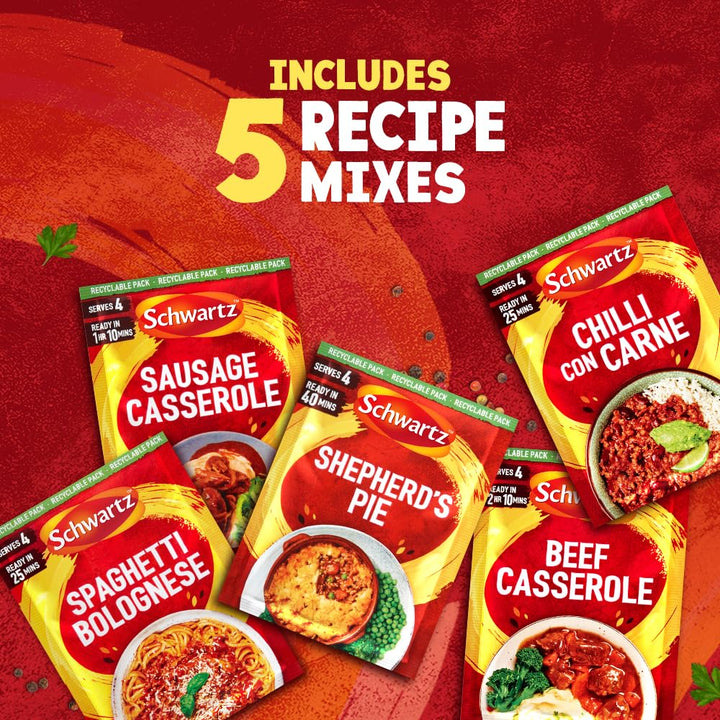 Schwartz - Family Favourites Recipe Mix Bundle Pack of 5
