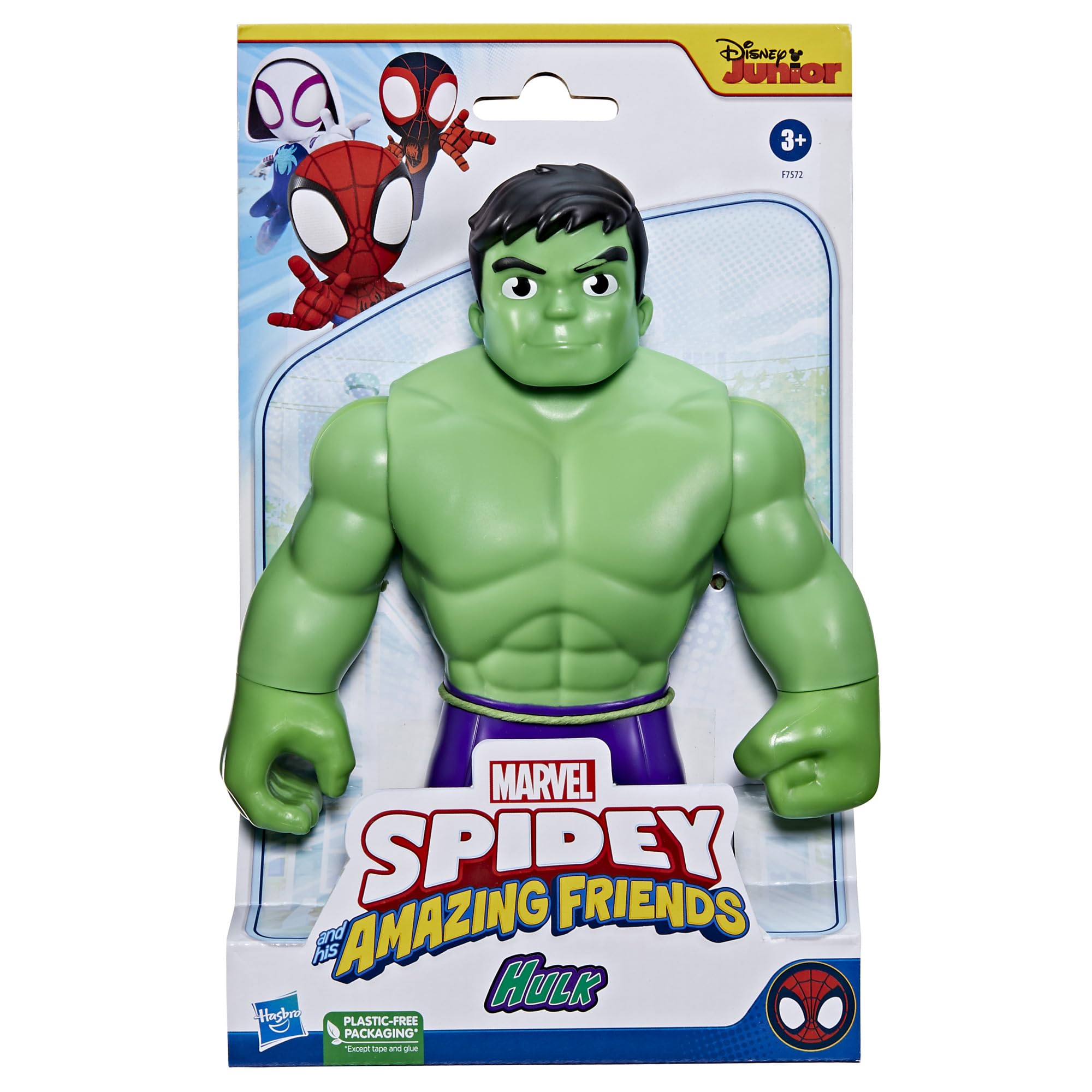 SPIDEY AND HIS AMAZING FRIENDS Hulk Action Figure - 9-Inch Tall, Poseable, Ages 3+
