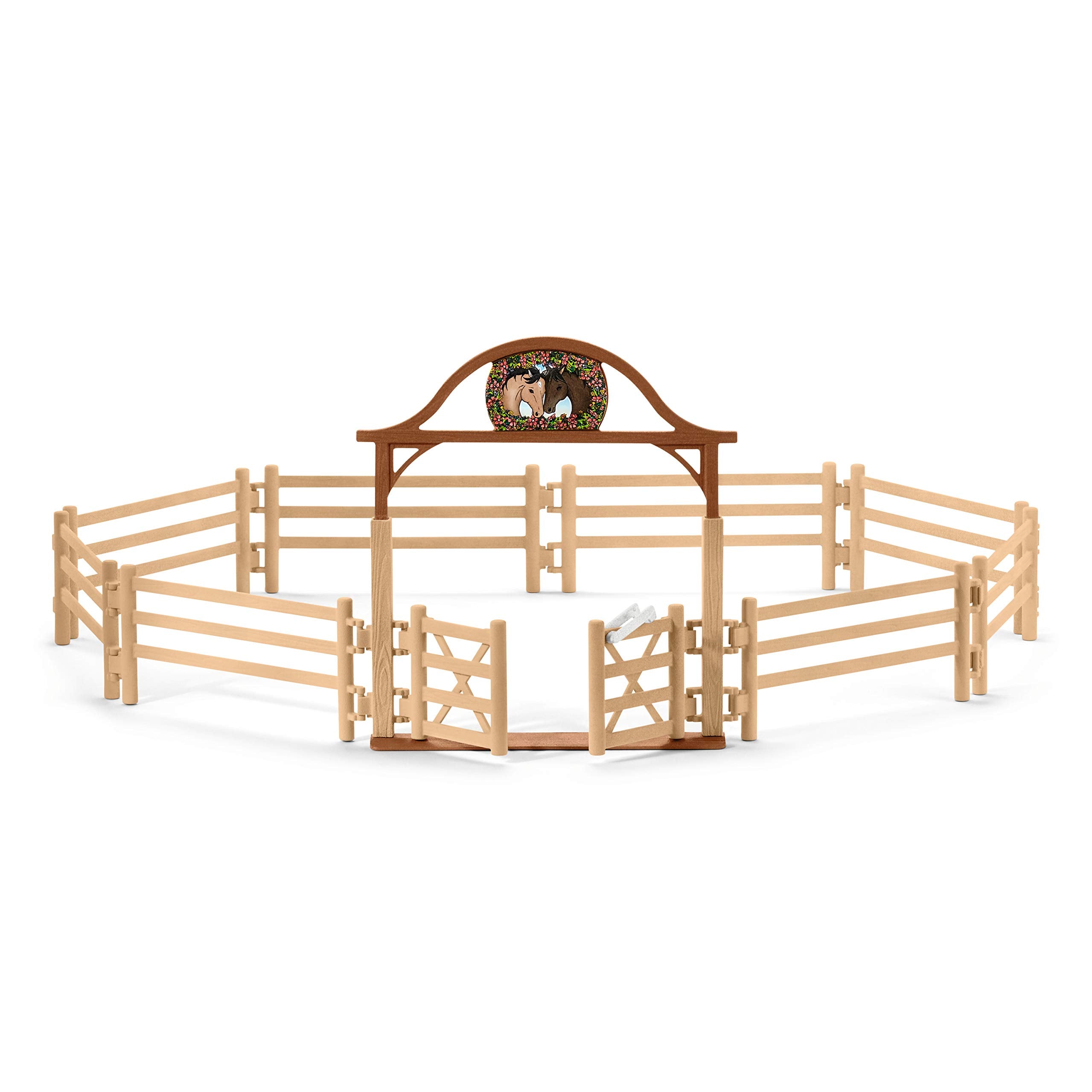 Schleich Horse Club Paddock with Entry Gate Playset | 10-Piece Set | Ages 3+ 1