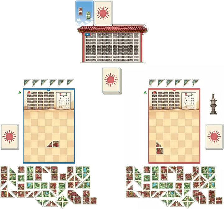 Capstone Games Tangram City Tile Laying Strategy Board Game (TGC-001)