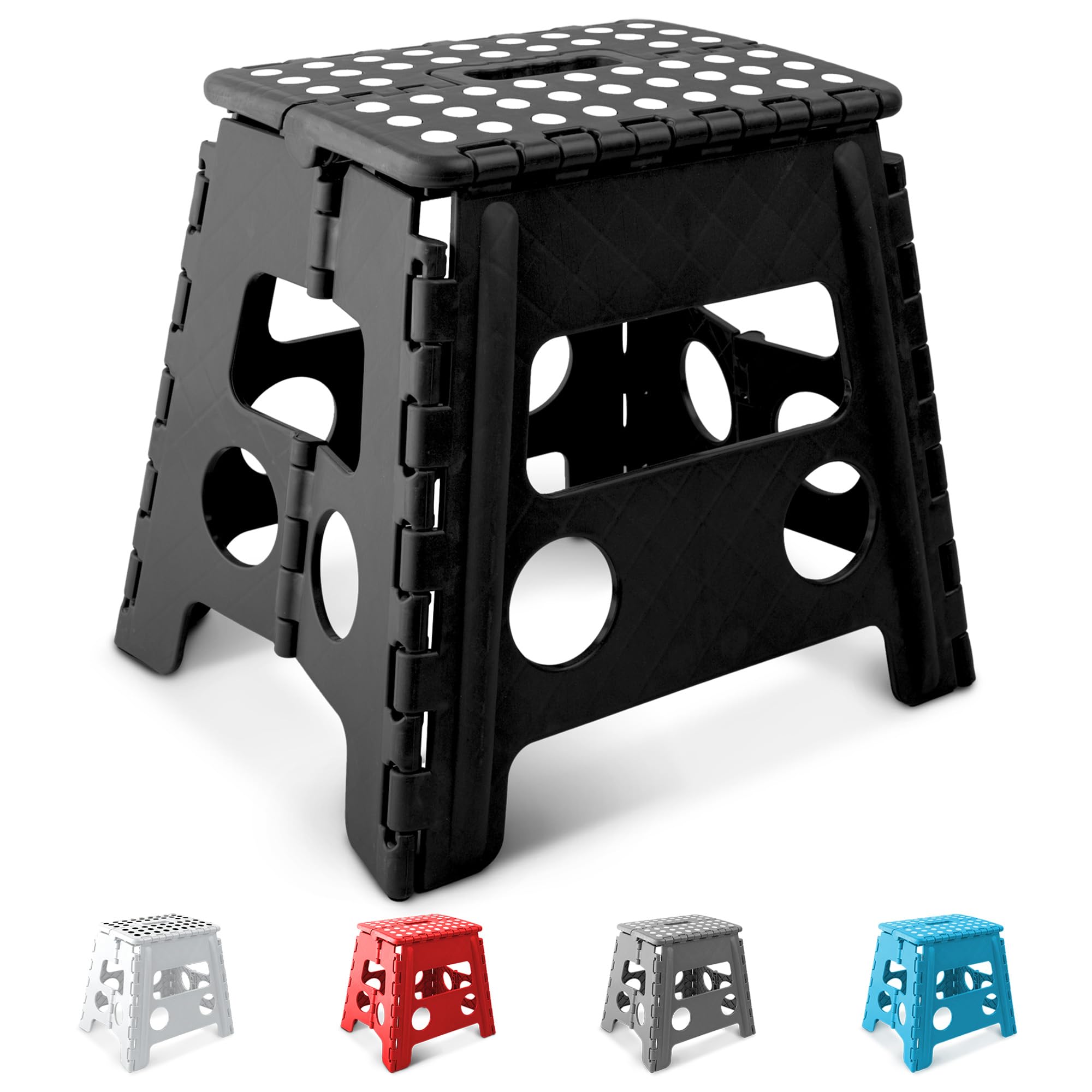 KEPLIN 13 Inch Heavy Duty Folding Step Stool | 150kg Capacity | Plastic