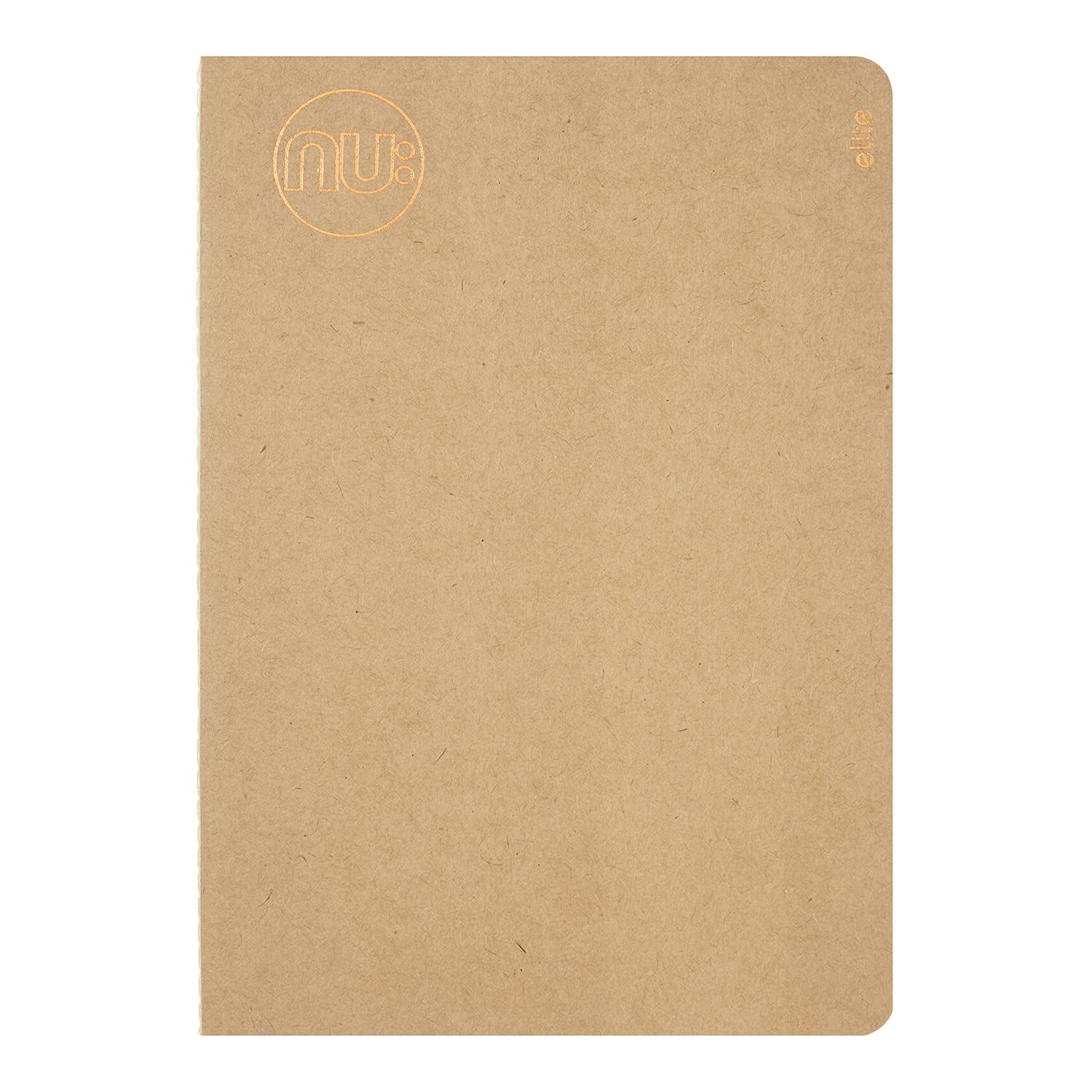 nu: A5 Stitched Composition Notebook | 80 Pages Ruled Cream Paper | Manilla Kraft Cover
