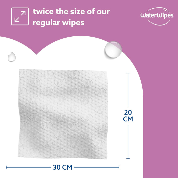 WaterWipes Sensitive+ Body & Intimate Wipes, 90 Wipes (3 Packs) - 3-in-1 Cleansing, Plastic-Free*, Plant-Based Wipes