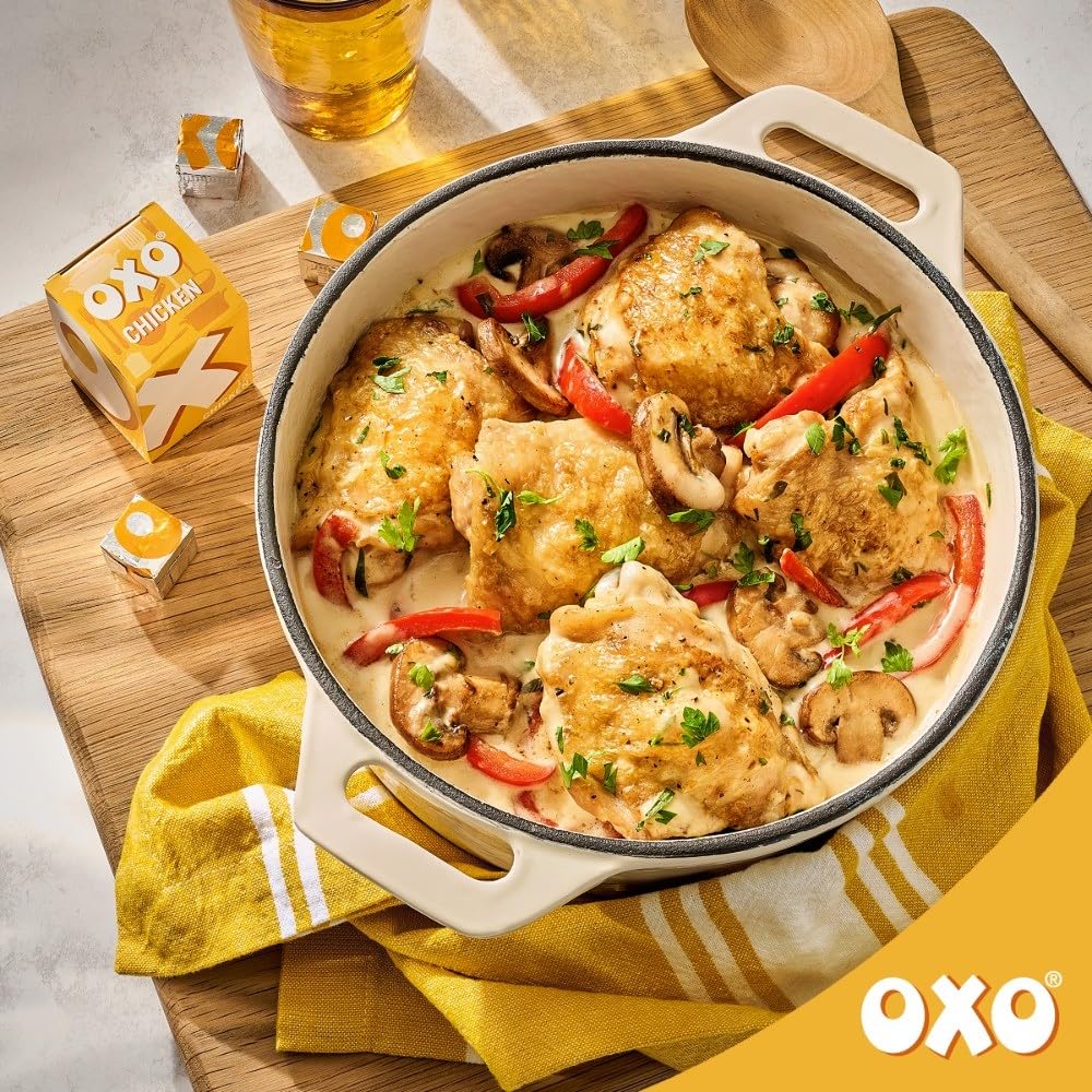 OXO Vegan Chicken Flavour Stock Cubes - 12 Pack | Bold Meat-Free Taste | Ideal for Gravy & Soups 7