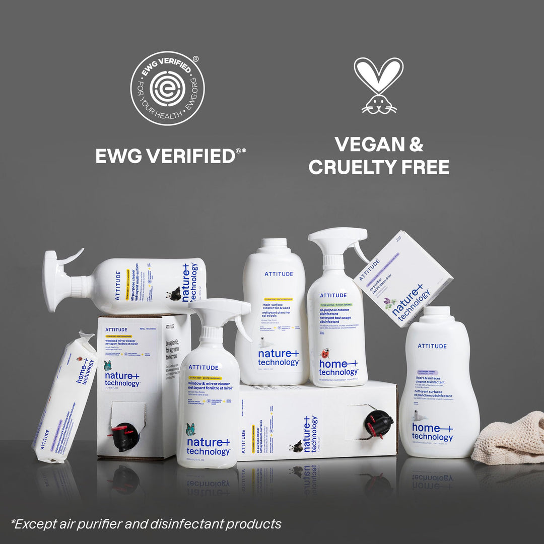 ATTITUDE - Odor Eliminator with Activated Carbon Plant-Based Air Purifier Lavender & Eucalyptus