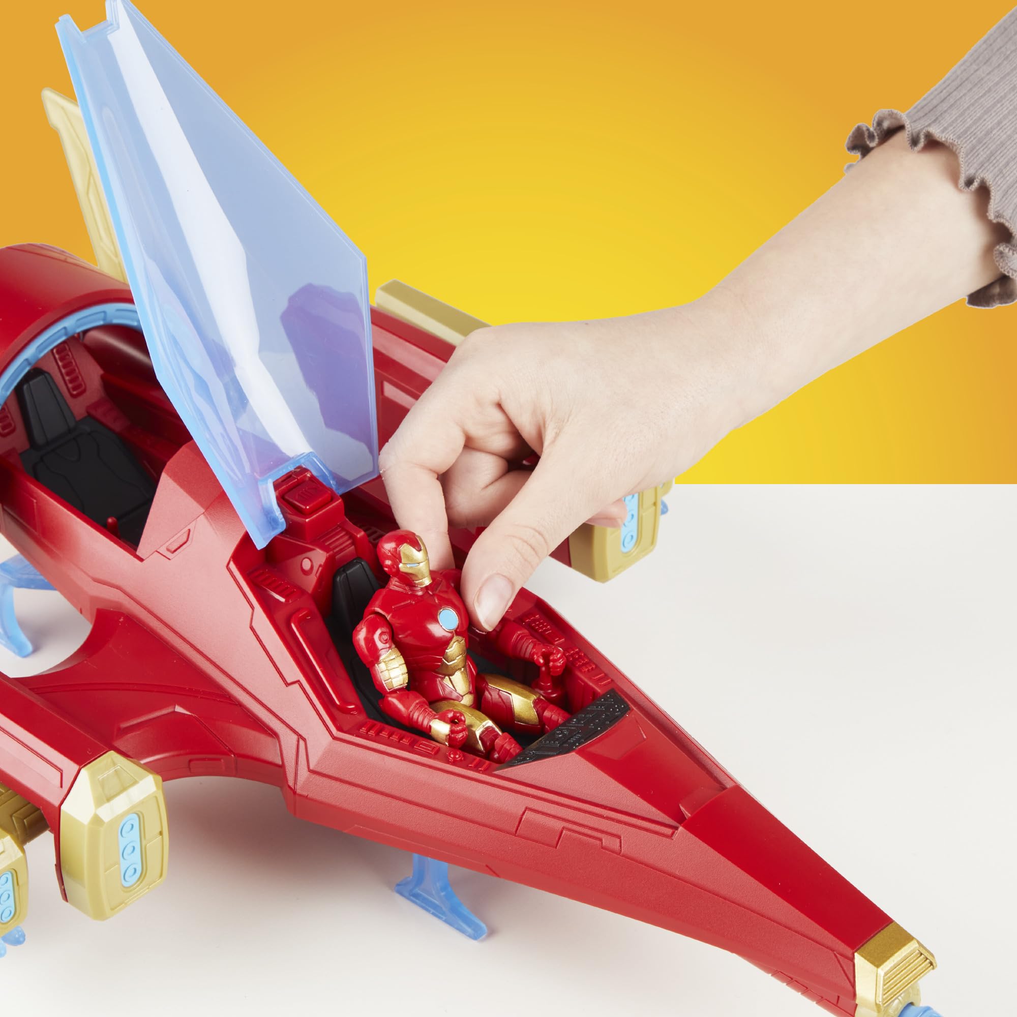 Hasbro Marvel Avengers Epic Hero Series Iron Man Repulsor Blast Battle Jet | 4-inch Figure 2