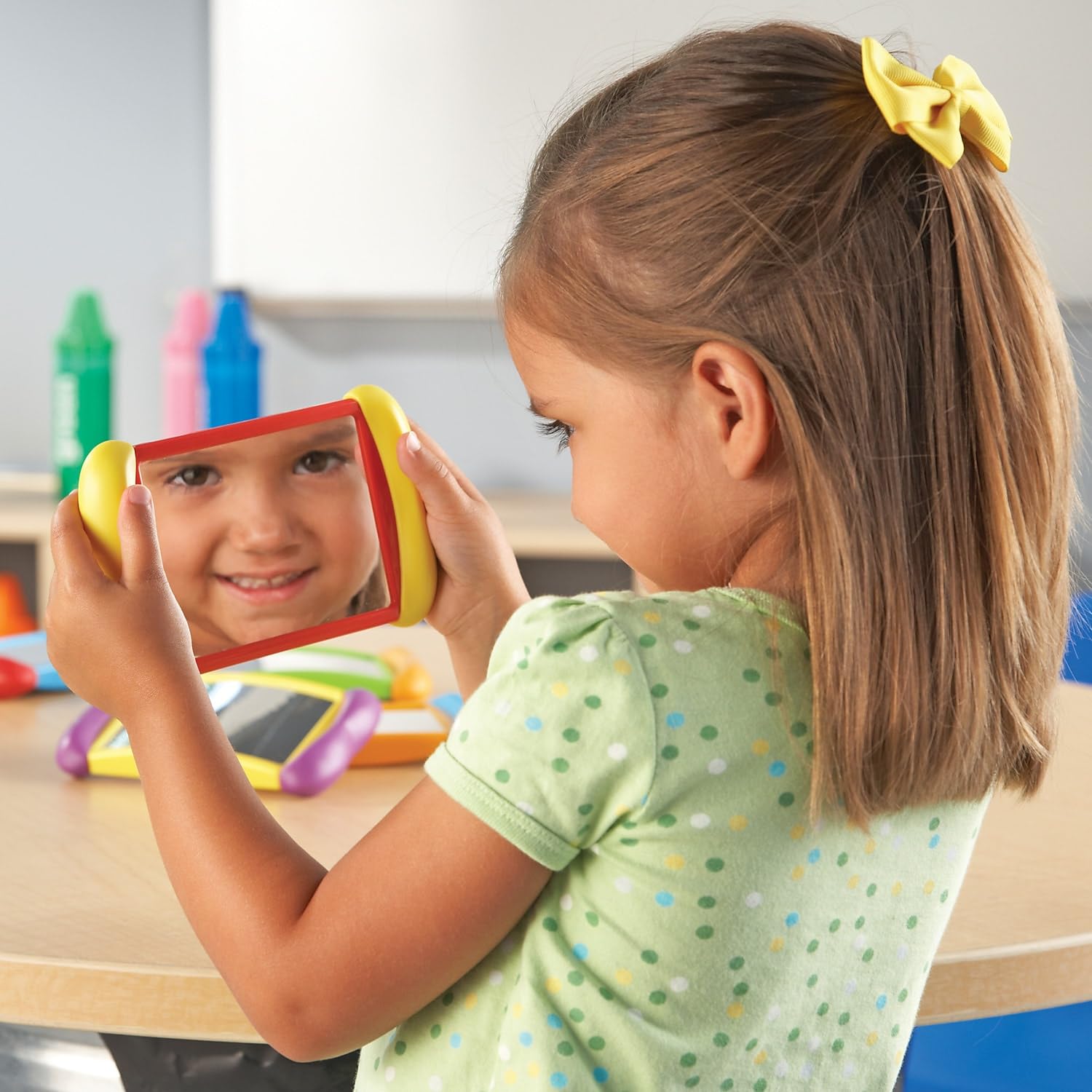 Learning Resources All About Me 2-in-1 Mirrors - Set of 6 | Encourages Self-Awareness & Emotional Learning 2