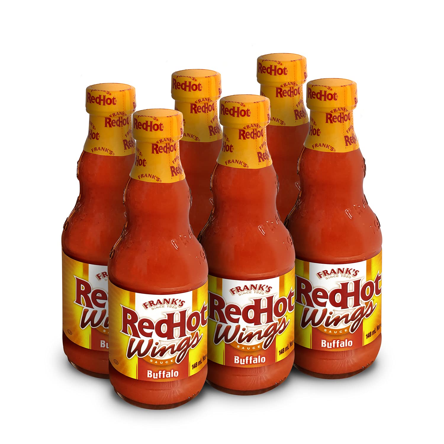 Frank's RedHot Buffalo Wings Sauce - Essential for Wings | 148 ml Bottle | Pack of 6