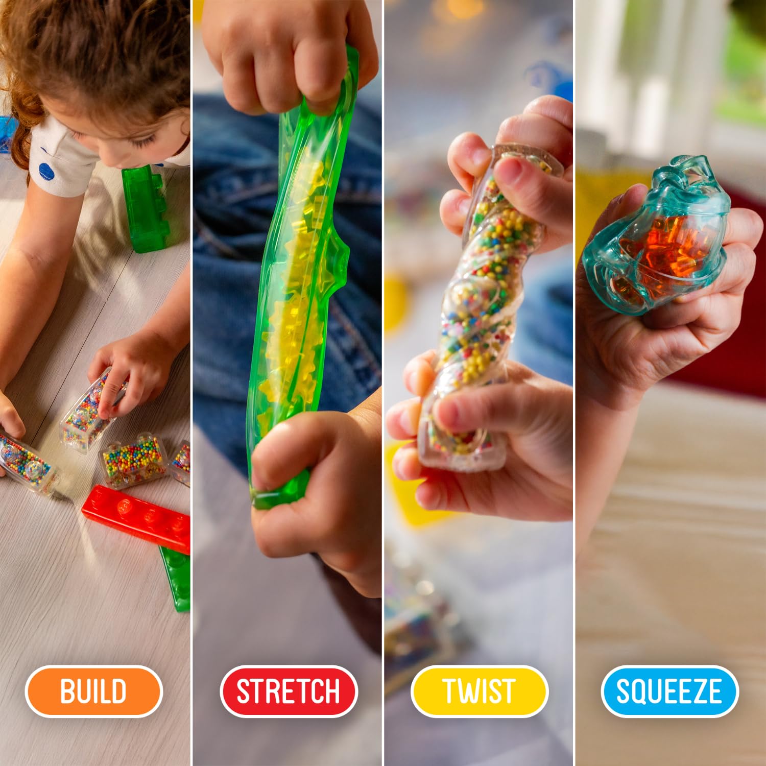 Jelly Blox Jungle Set - 25 Piece Building Set | Ages 2+ | Soft & Squishy Blocks 4