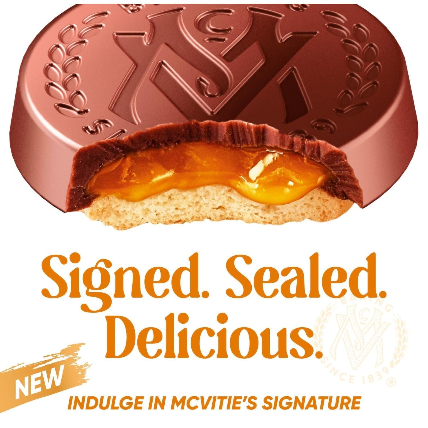 McVitie's Signature Caramel Chocolate Rounds Biscuits - Decadent Treat | 109g 3