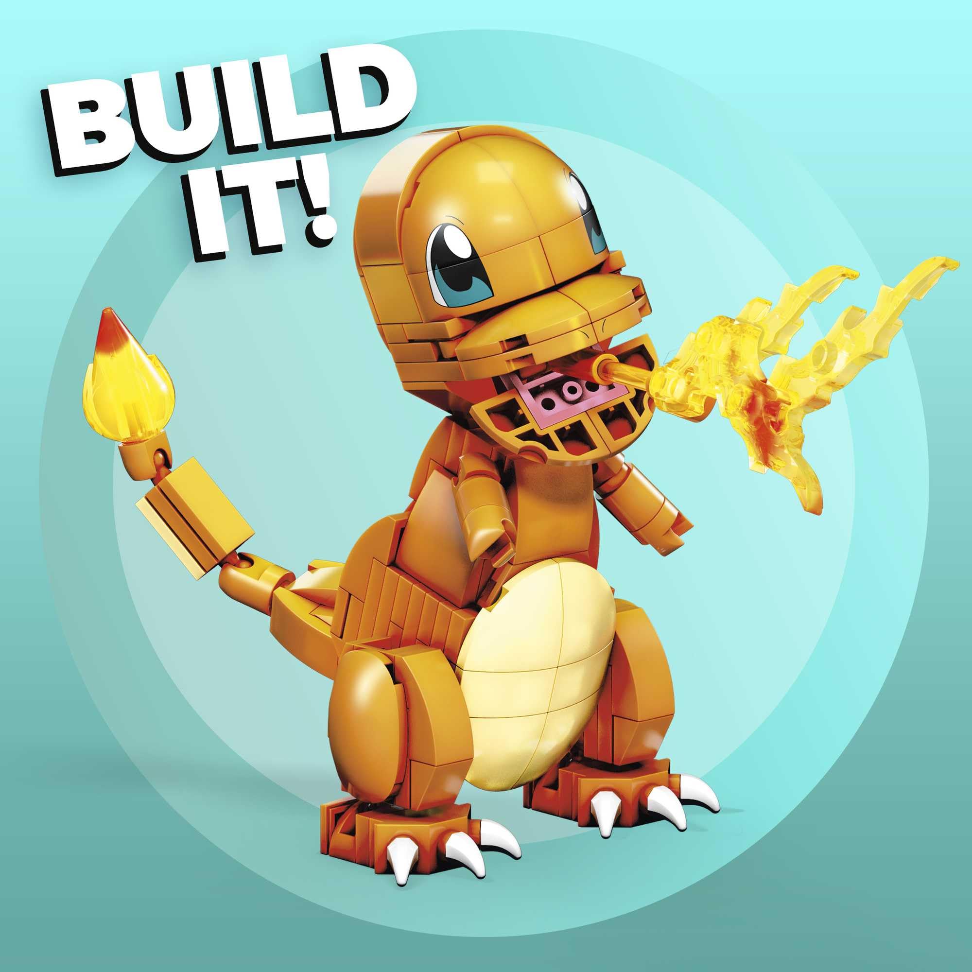 MEGA Pokémon Charmander Building Set - 180-Piece Buildable & Poseable Fire-Type Figure for Kids 6+ 4