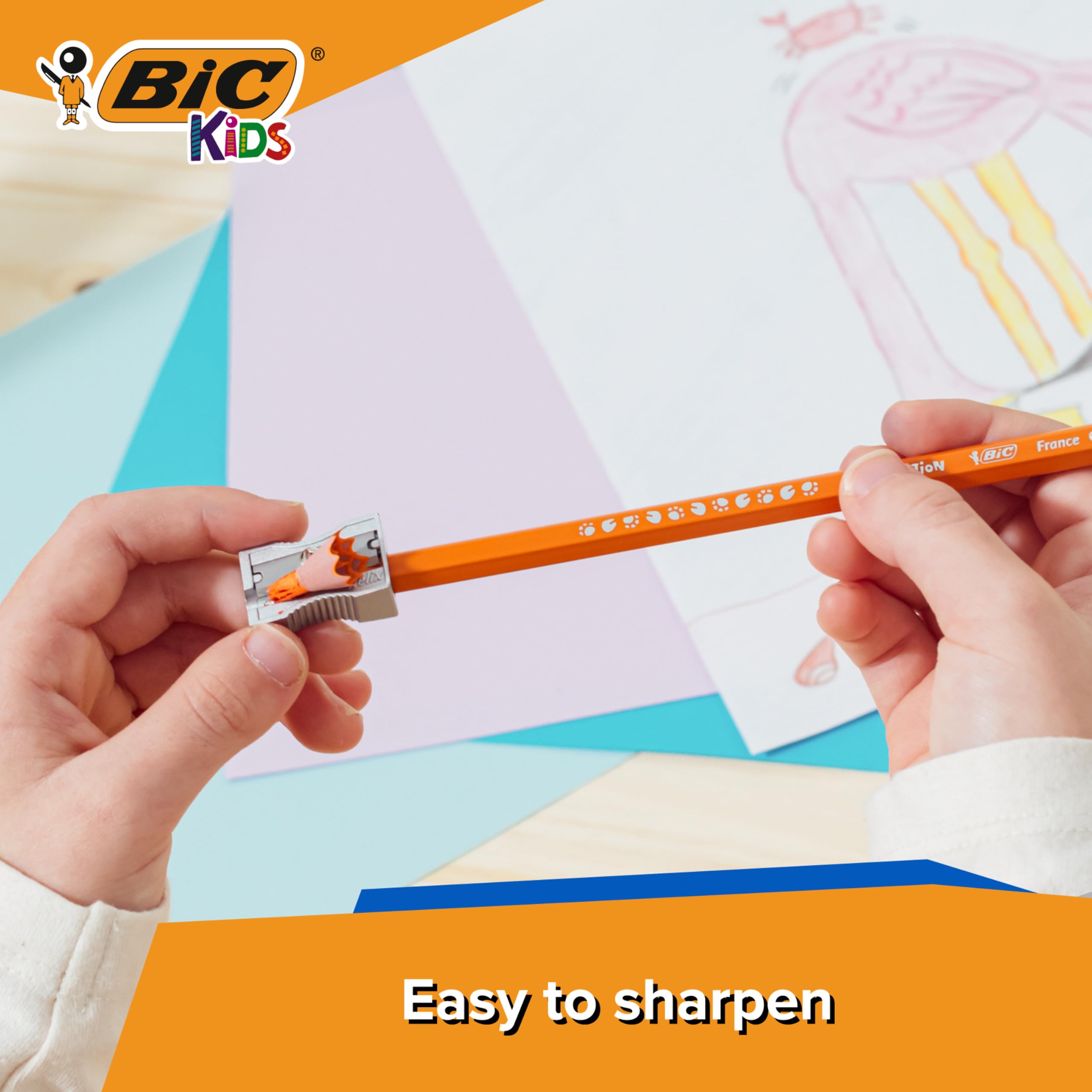 BIC Kids Evolution Ecolutions Coloured Pencils - 288 Pack | Wood-Free | Hexagonal Grip 4