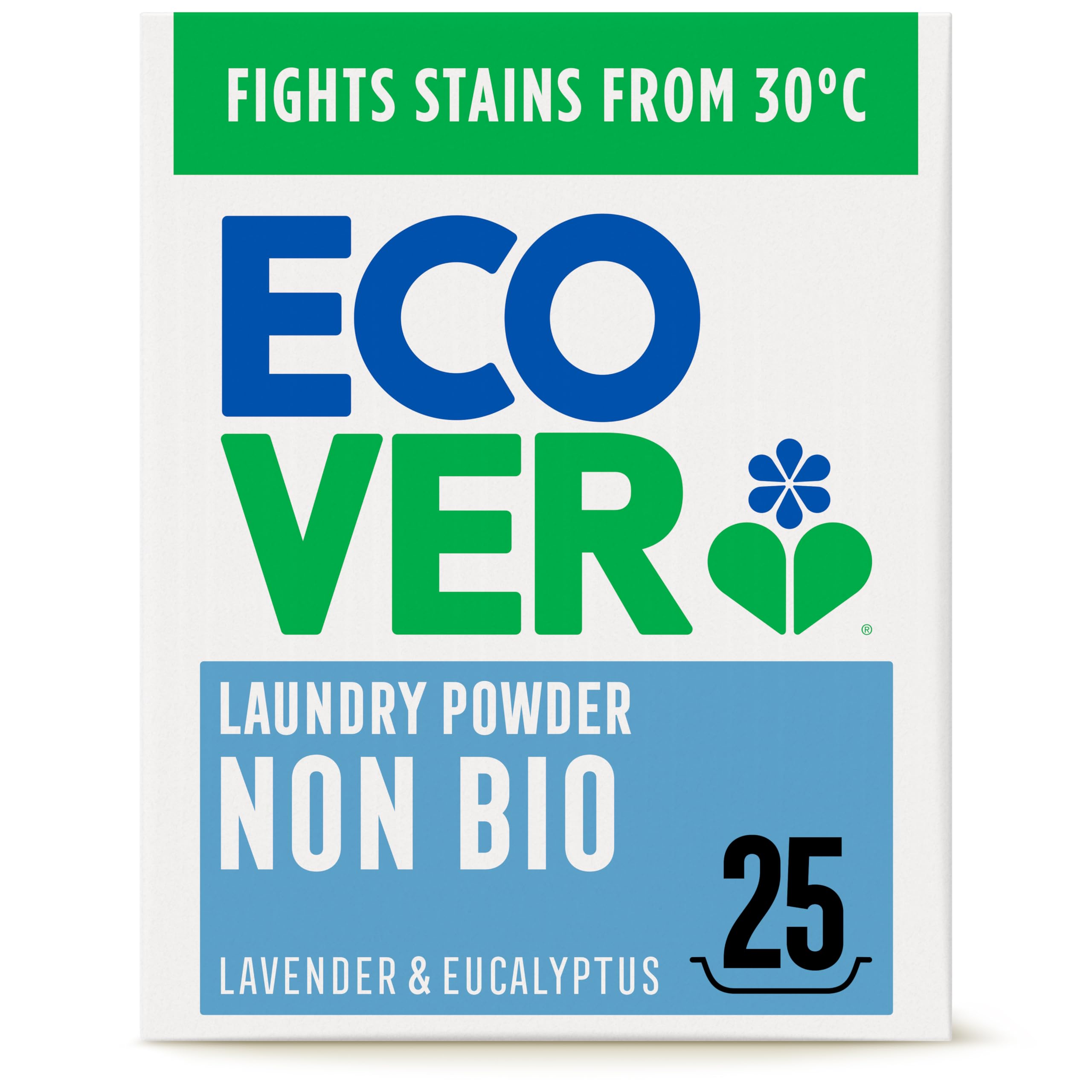 Ecover Lavender & Eucalyptus Non Bio Laundry Washing Powder, 1.875kg, 25 Wash 1