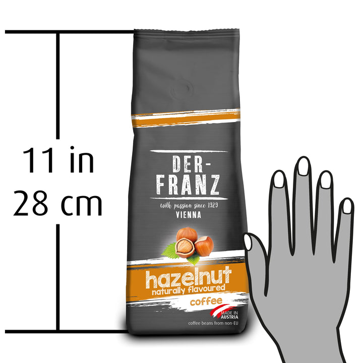 Der-Franz Coffee Medium Roast with Natural Hazelnut, Ground, 2 x 500 g