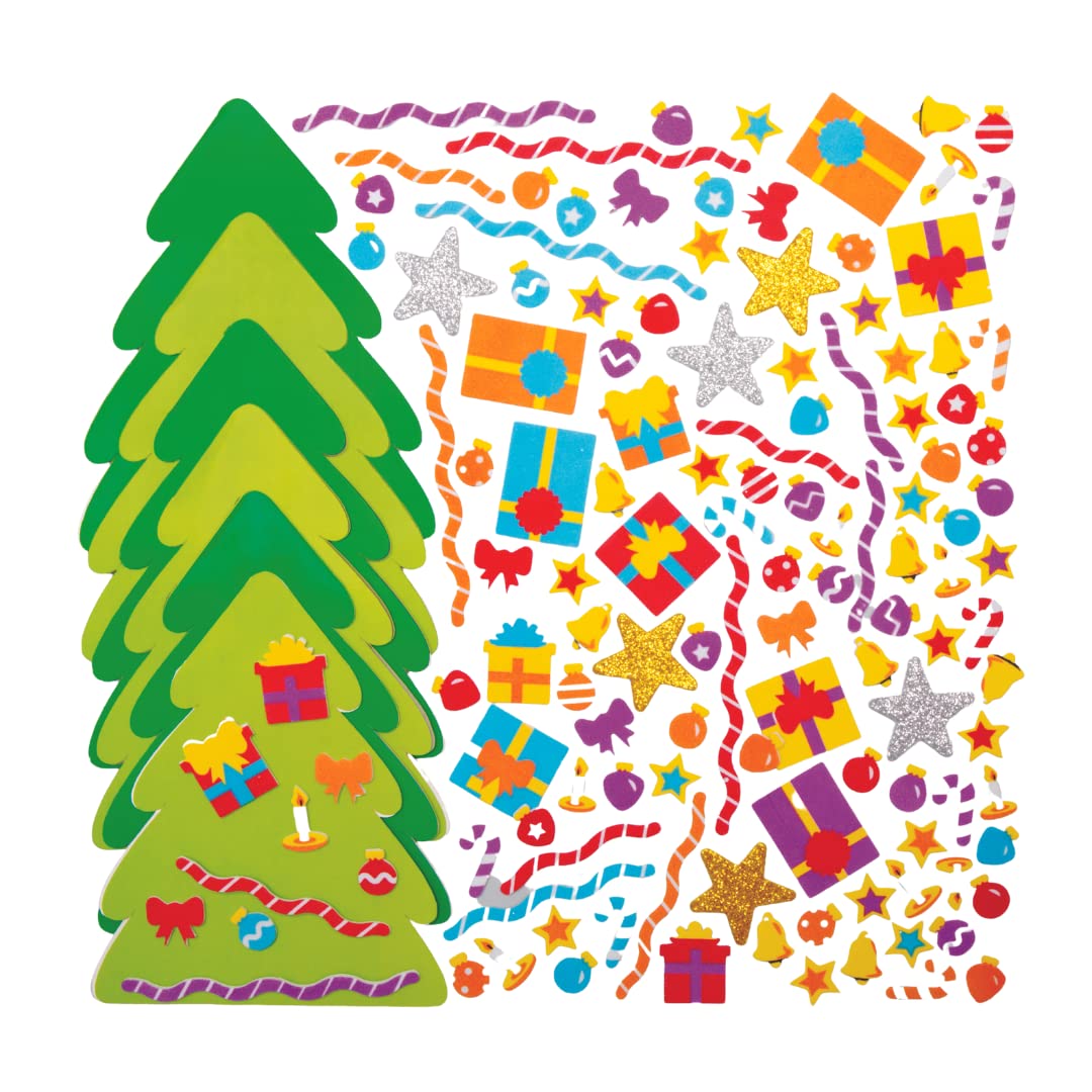 Baker Ross - AX594 Christmas Tree Mix & Match Card Kits (Pack of 6) 7