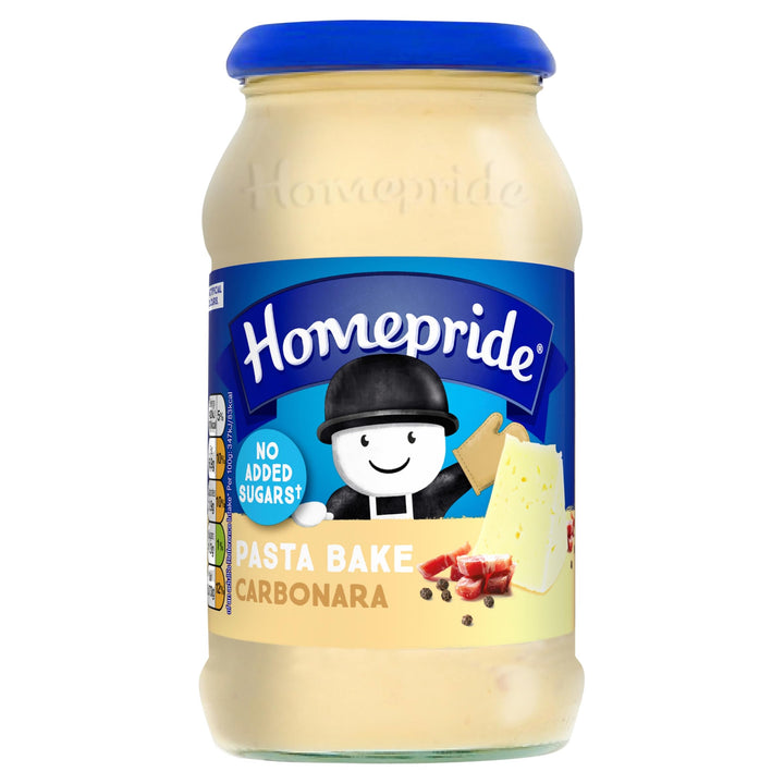 Homepride Carbonara Pasta Bake Sauce, No Added Sugars, 485g Jar