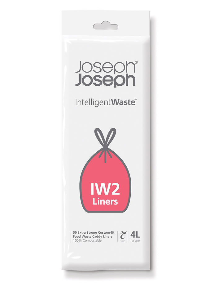 Joseph Joseph Biodegradable Compostable Bags for 4L Food Waste Caddies, Pack of 50