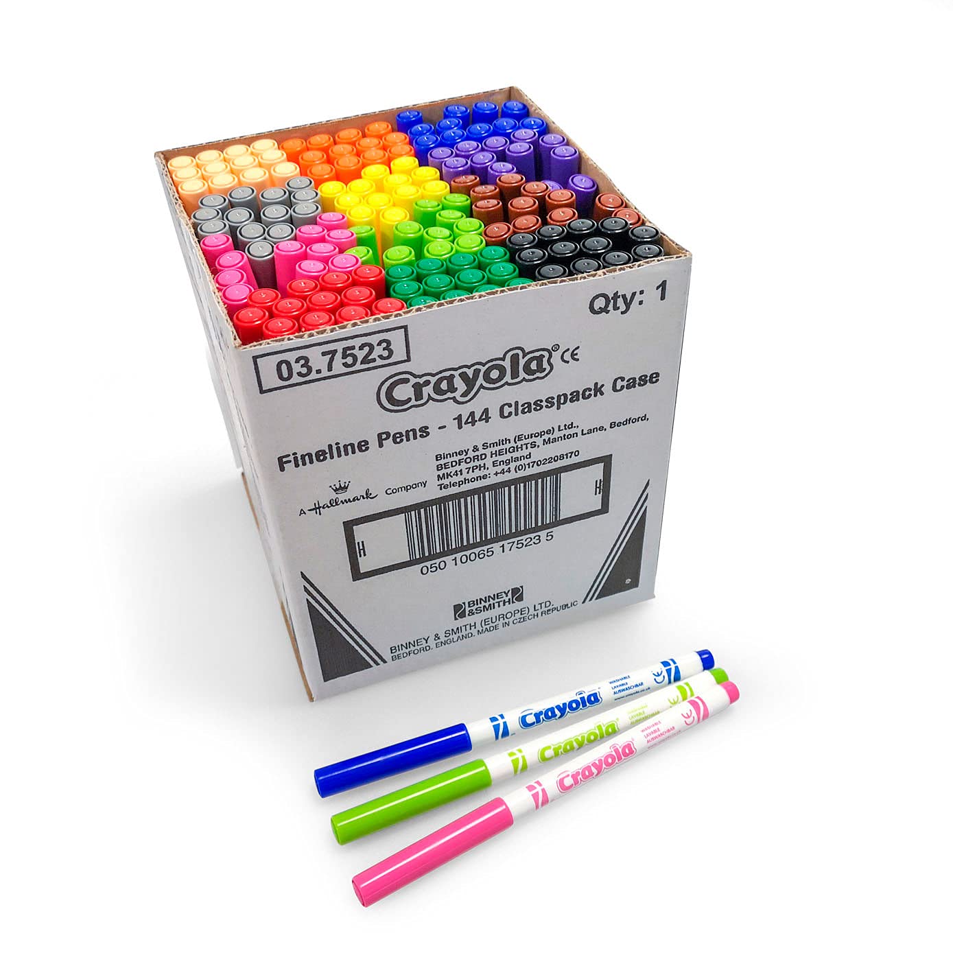 CRAYOLA SuperTips Washable Fineline Markers - 144 Pack Assorted Colours | Washable Ink | Fine Tip