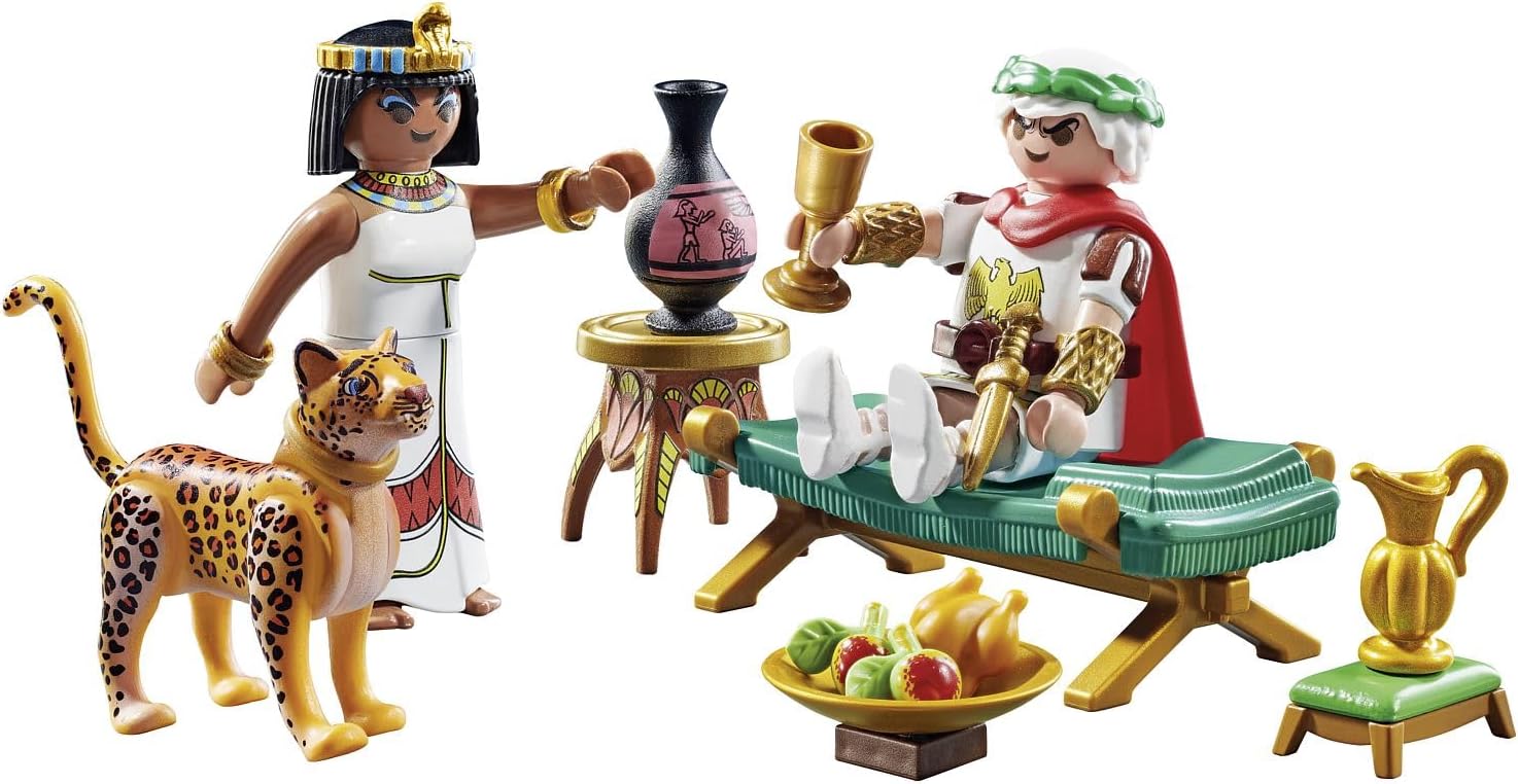 Playmobil 71270 Asterix: Caesar & Cleopatra with Leopard Playset - Ages 5+ 2