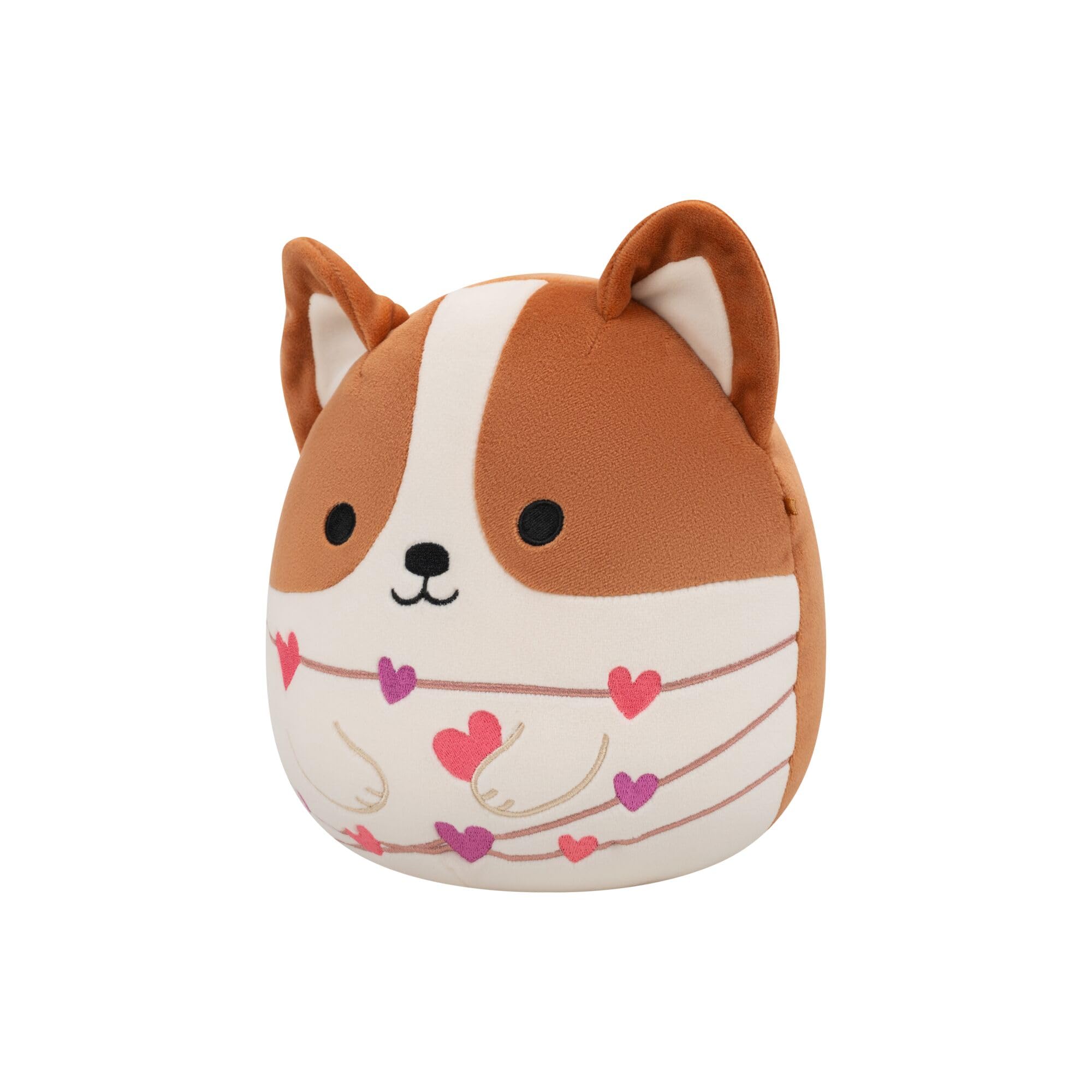 Squishmallows Reginald the Corgi Valentine's Plush Stuffed Animal - 7.5-Inch | Polyester | Unisex Children