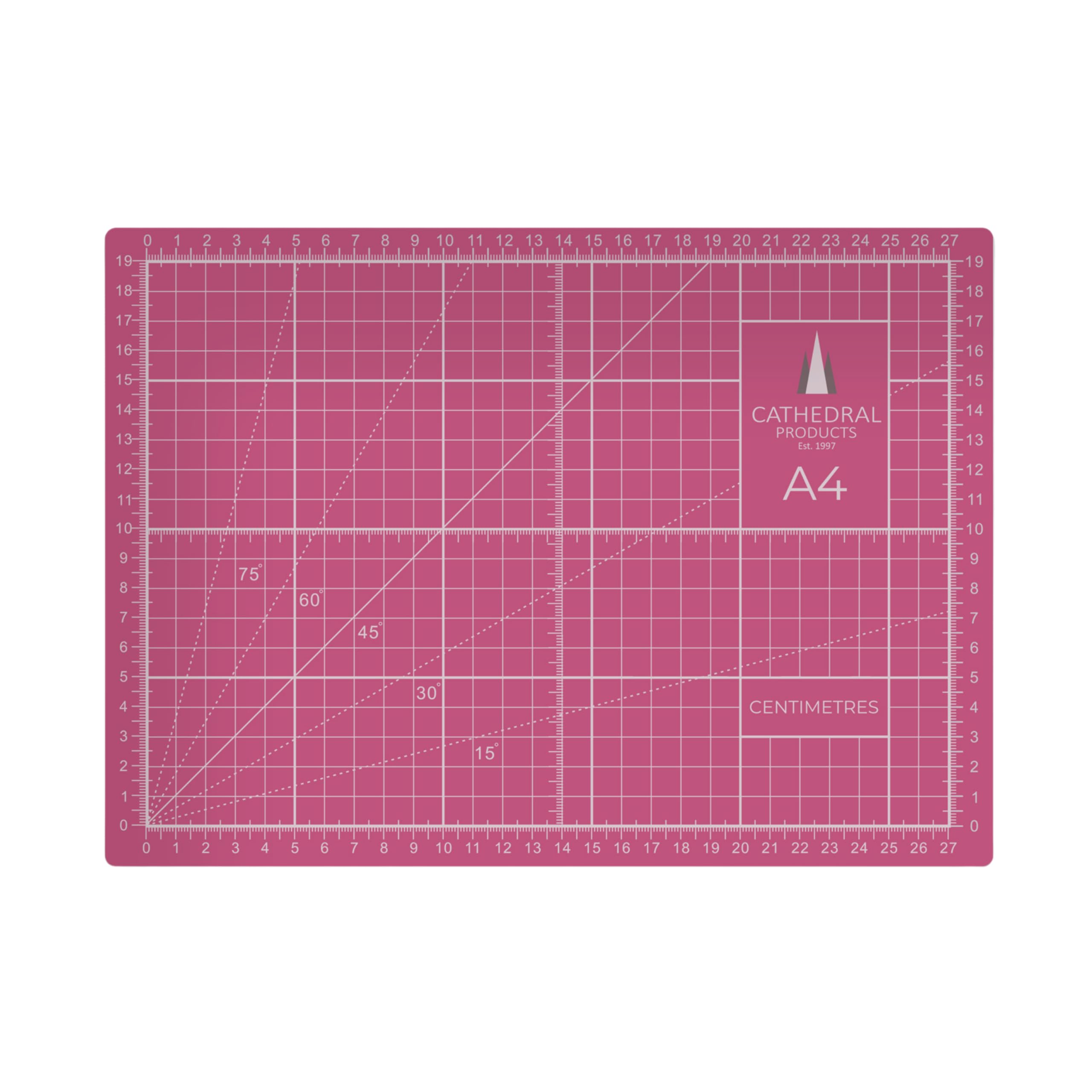 Cathedral Products A4 Double-Sided Self-Healing Cutting Mat | 3mm Thick | Pink 1