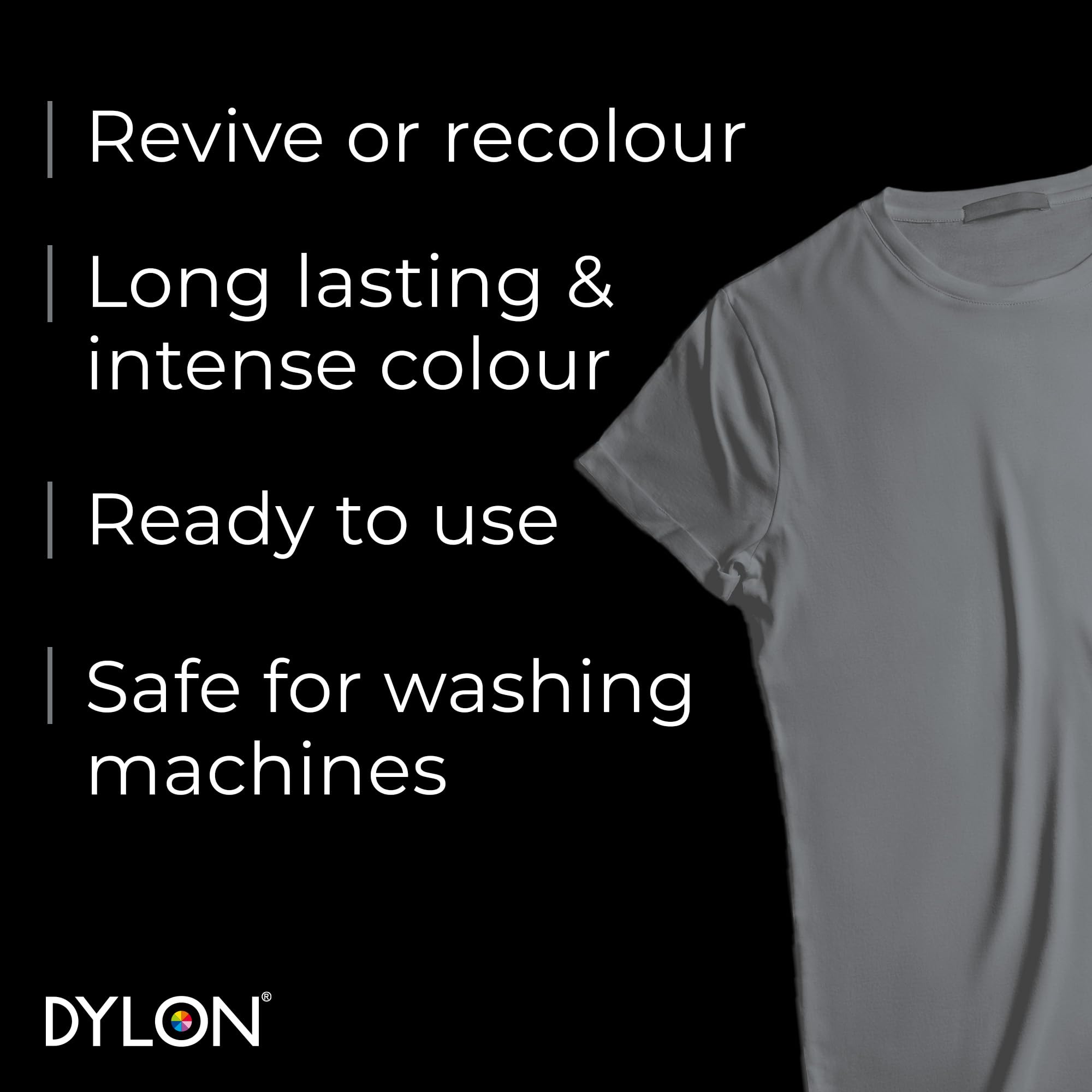Dylon Washing Machine Fabric Dye Pod - Smoke Grey, 350g 6