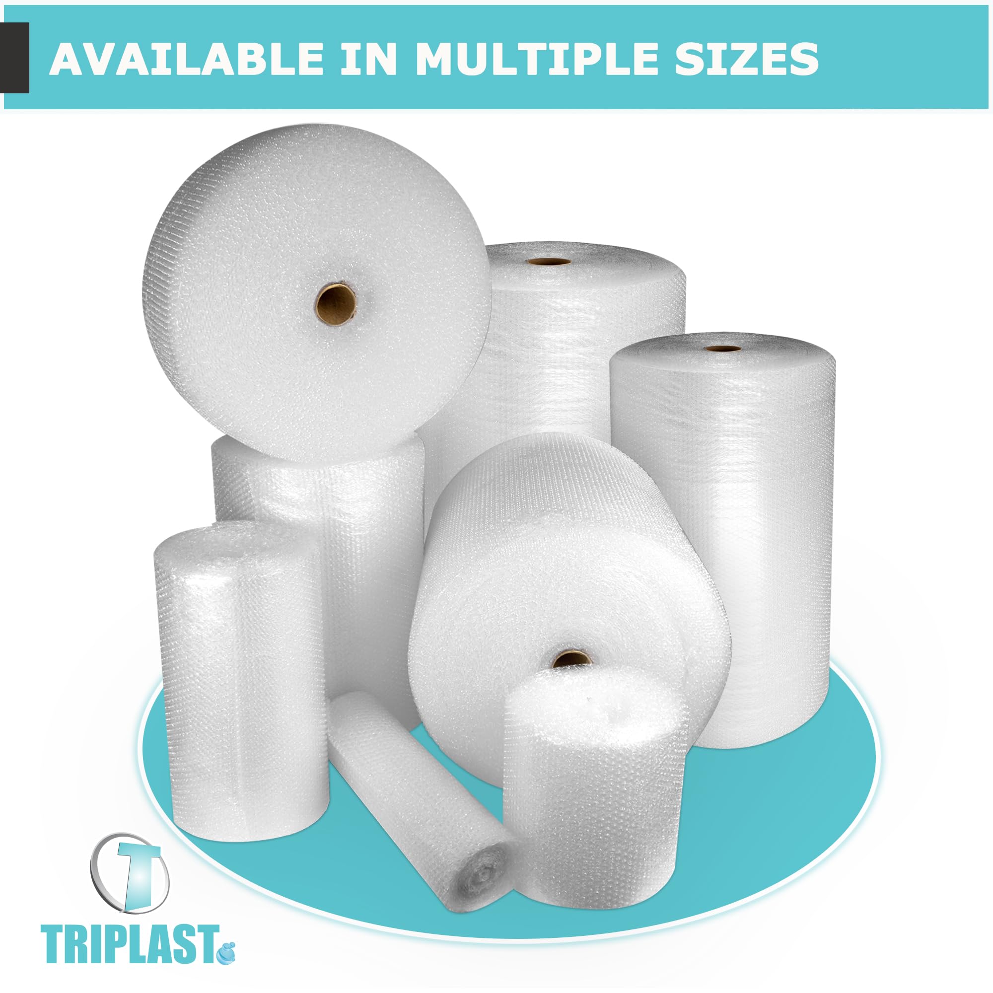 Triplast Bubble Wrap Roll - 500mm x 60m | 30gsm Thickness | Small Bubble (10mm) 6