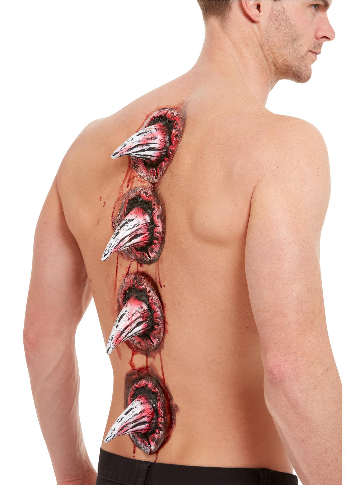Smiffys Latex Spike Wounds - Red with Adhesive, 4pcs