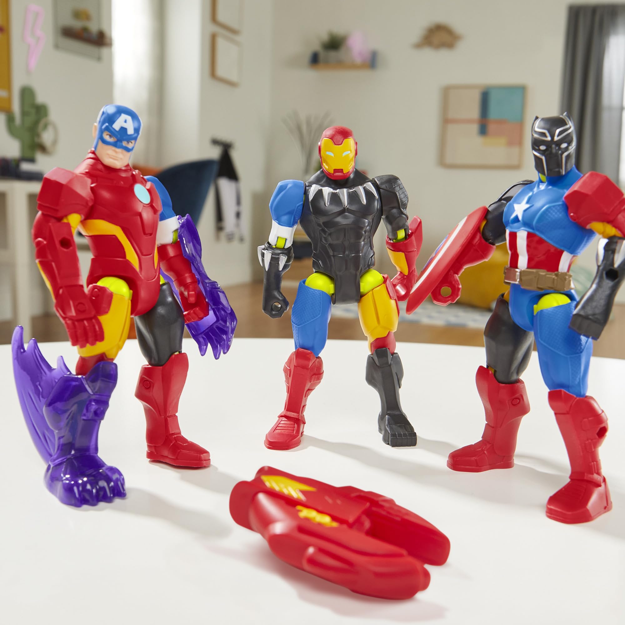 Marvel MixMashers Captain America Action Figure - Interchangeable Parts | 12 cm Size 7