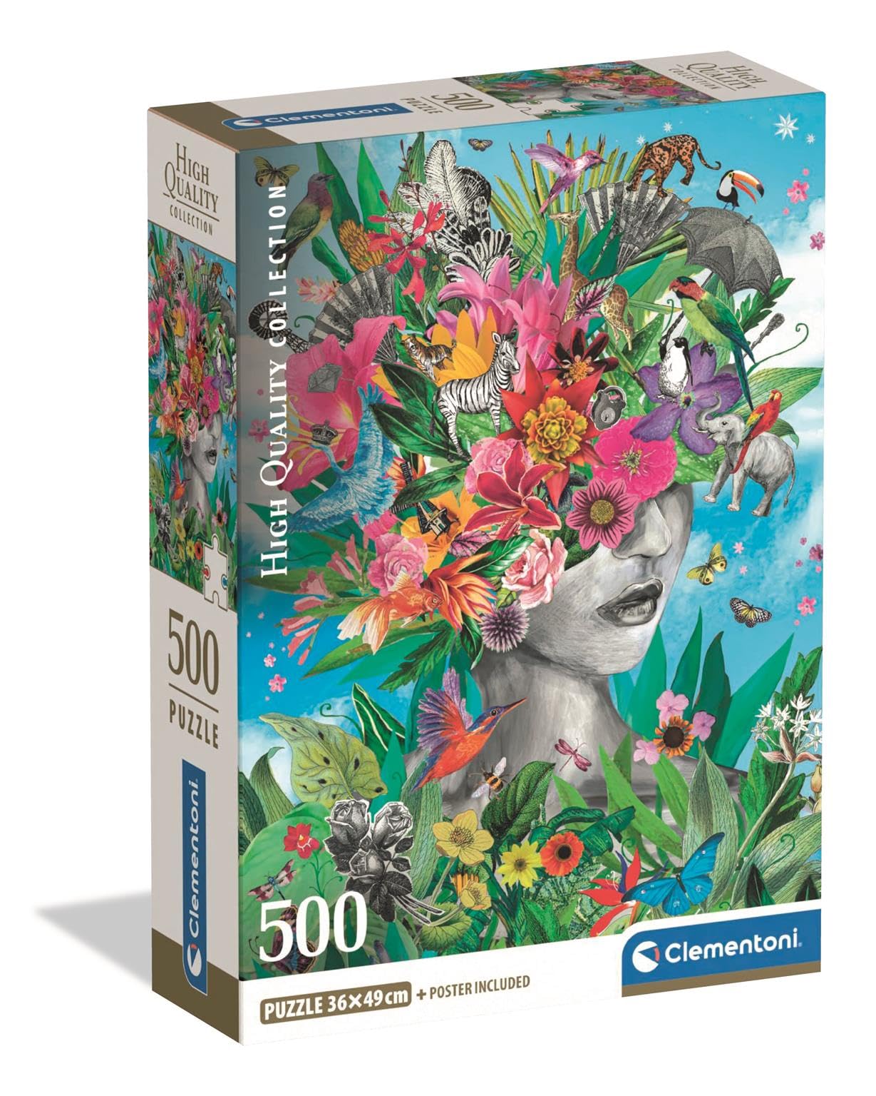 Clementoni Jigsaw Puzzle 500 Pieces Head in the Jungle | 49 x 36 cm | Adult 1