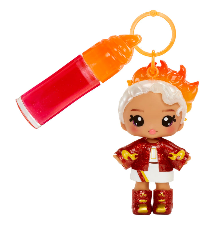 Yummiland Lip Gloss Doll - Amber Cinnamon - DIY Scented Fashion Doll with Customizable Lip Gloss Kit