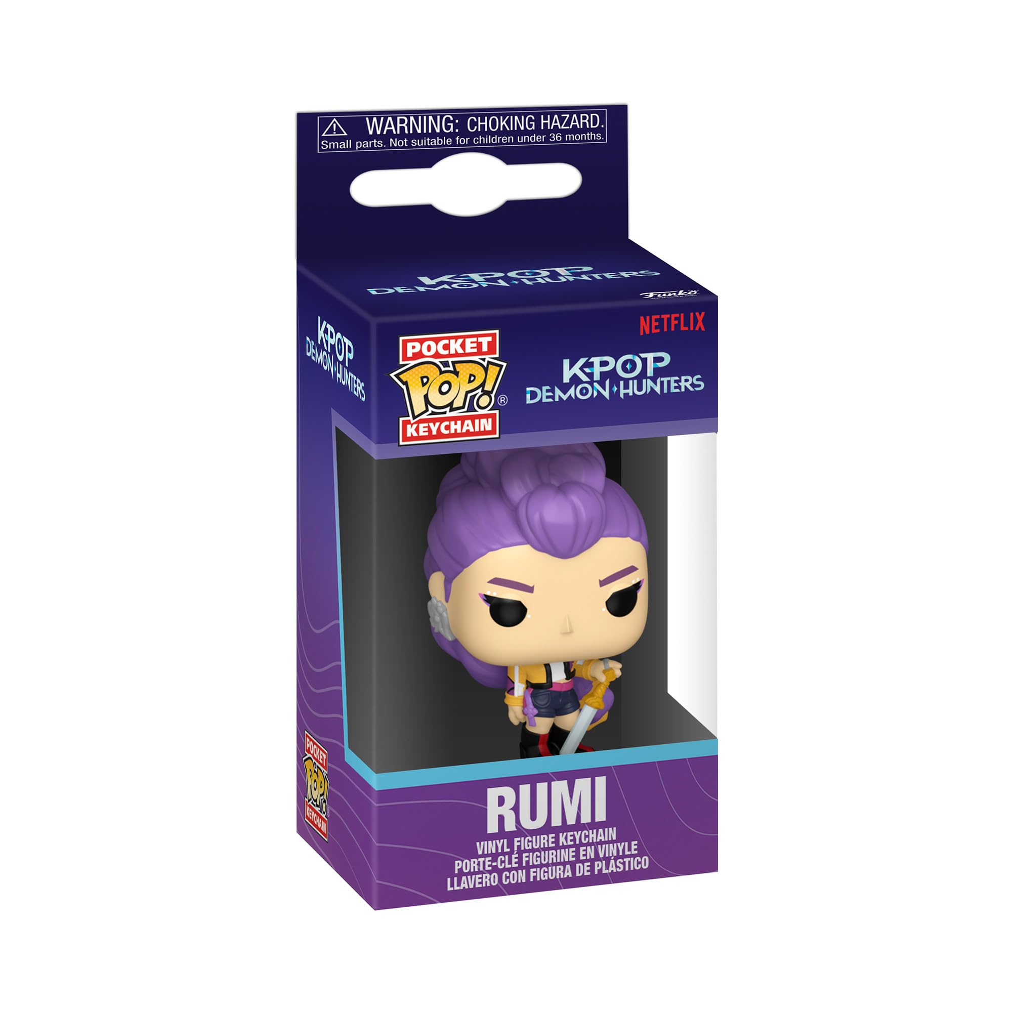 Funko POP! Keychain: KPOP Demon Hunters - Rumi Vinyl Figure | Multicolor | 4.63-inch 2