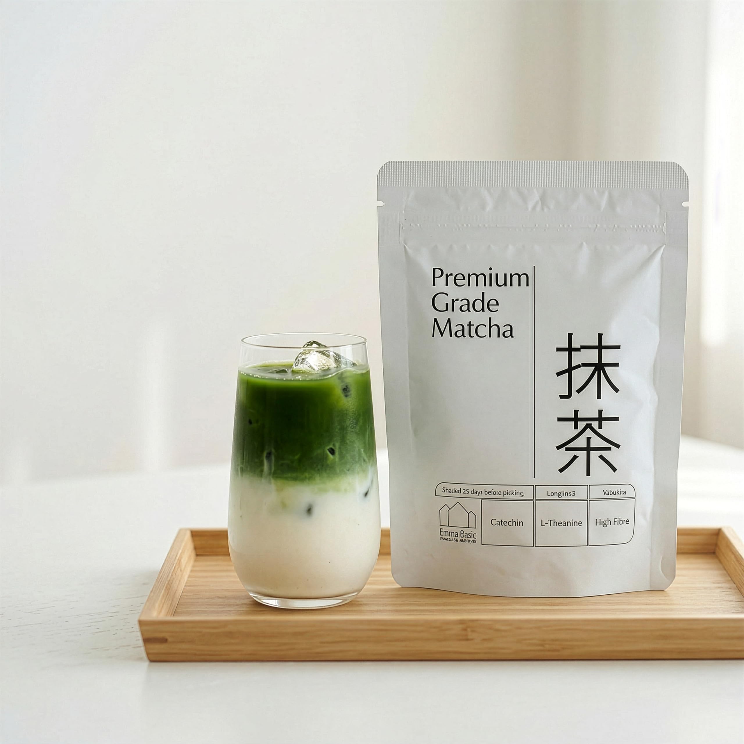 Emma Basic Matcha Powder - Premium Grade for Lattes | 100g Tencha | Antioxidant & Alertness 5