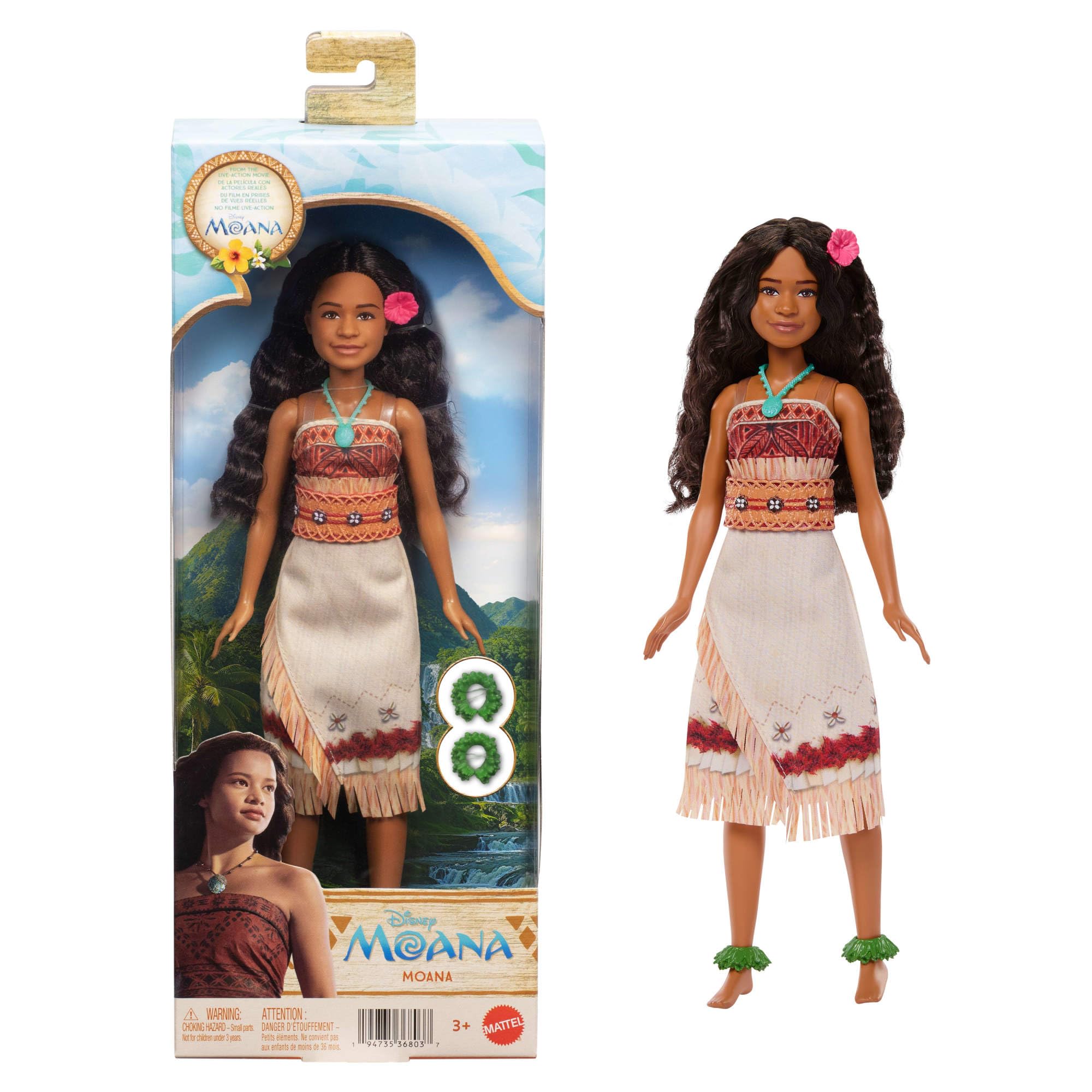 Mattel Moana Fashion Doll - Inspired by Live Action Movie | Posable, Stylable Hair, 5 Accessories | Ages 3+ 1