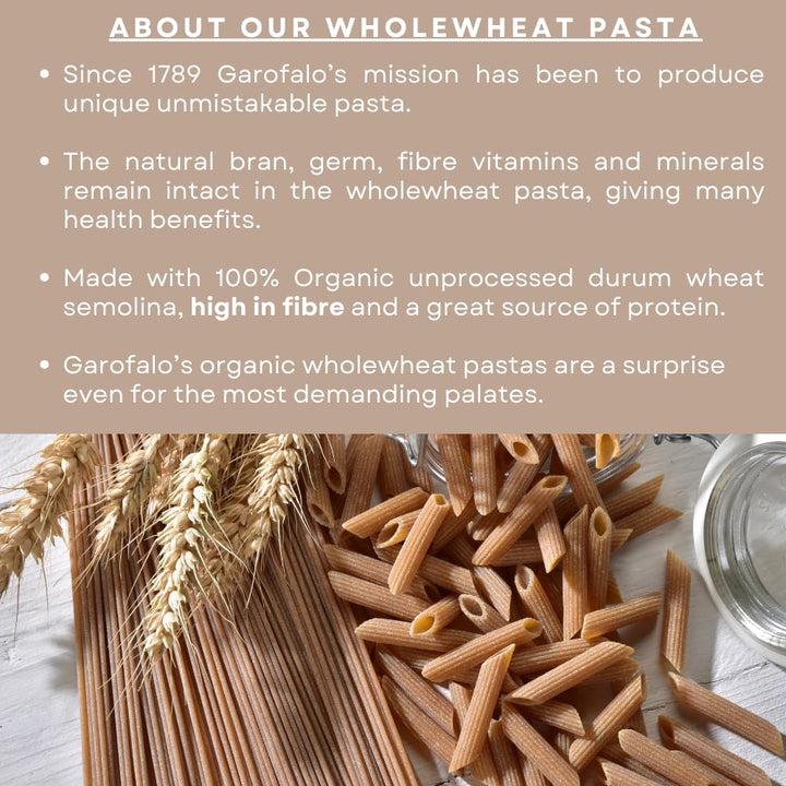 Garofalo Wholewheat Organic Mafalda Corta Italian Pasta, 500g