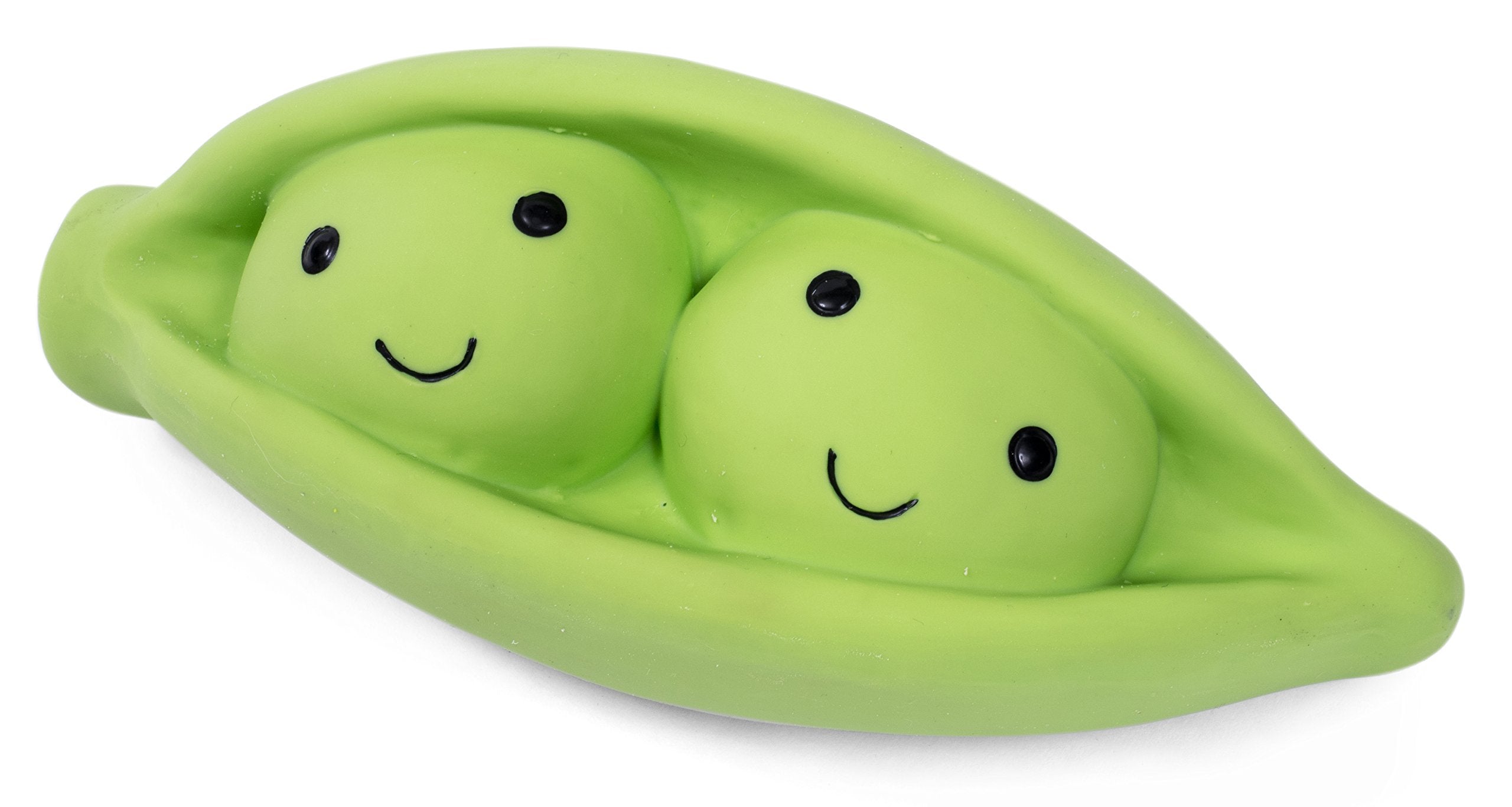 Petface Latex Pea Pod Soft Chew Dog Toy - Large Size | Built-in Squeaker | Natural Rubber
