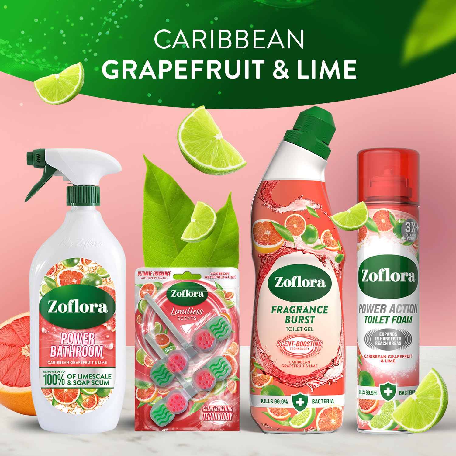 Zoflora Fragrance Burst Toilet Gel - Kills 99.9% Bacteria | 750 ml | Caribbean Grapefruit Scent 6