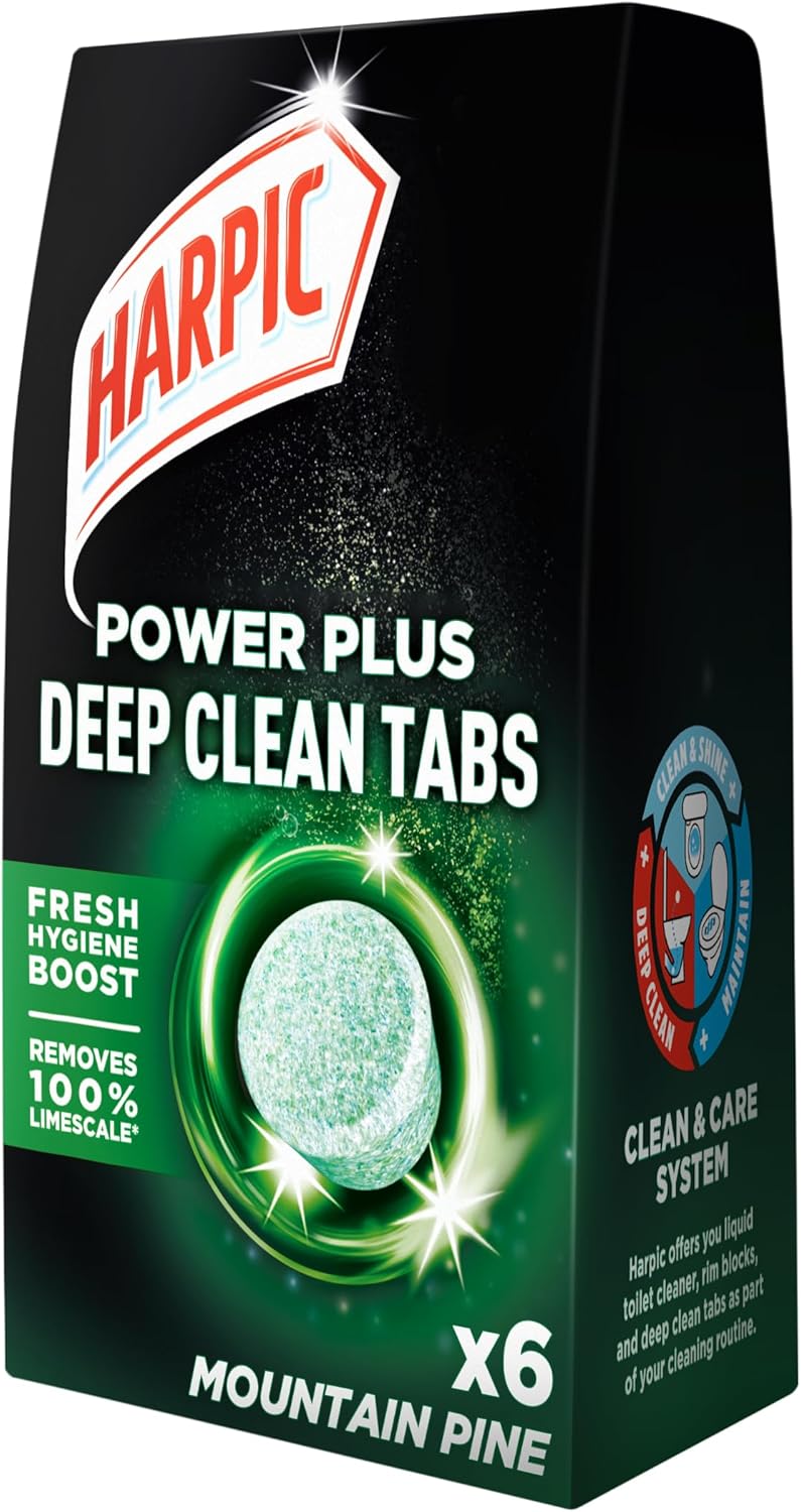 Harpic - Power Plus Deep Cleaning Toilet Tablets Mountain Pine 6 Pack 6