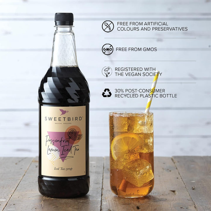 Sweetbird Passion Fruit Lemon Iced Tea Syrup (1 Litre)