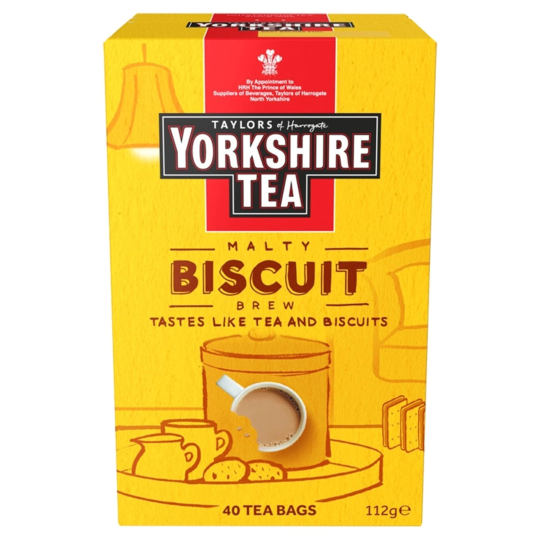 Yorkshire Tea - Biscuit Brew Flavoured Tea Bags, 40 Bags per Box (4 Boxes, 160 Total)