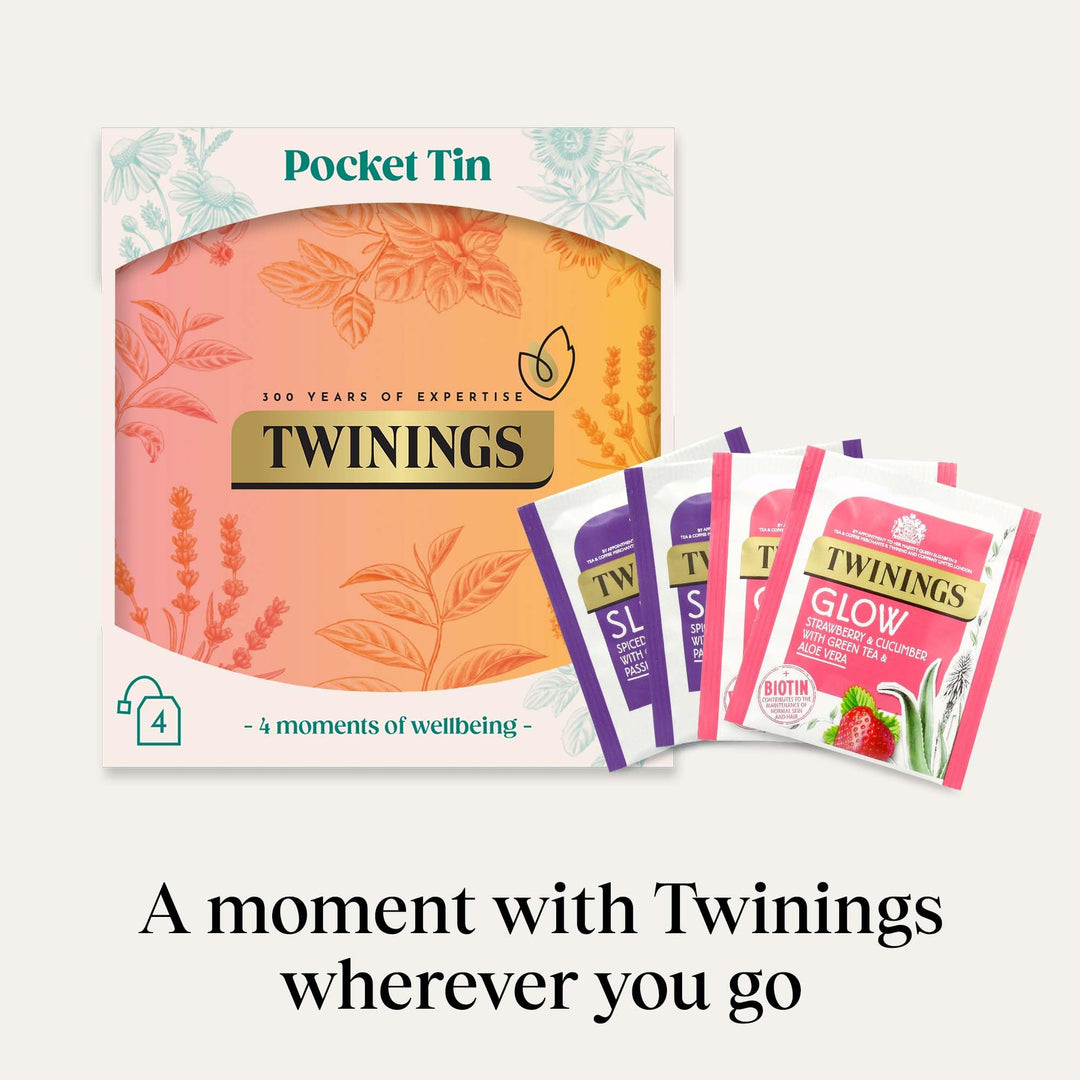 Twinings Festive Limited Edition Pocket Tea Tin with Superblends Sleep & Glow