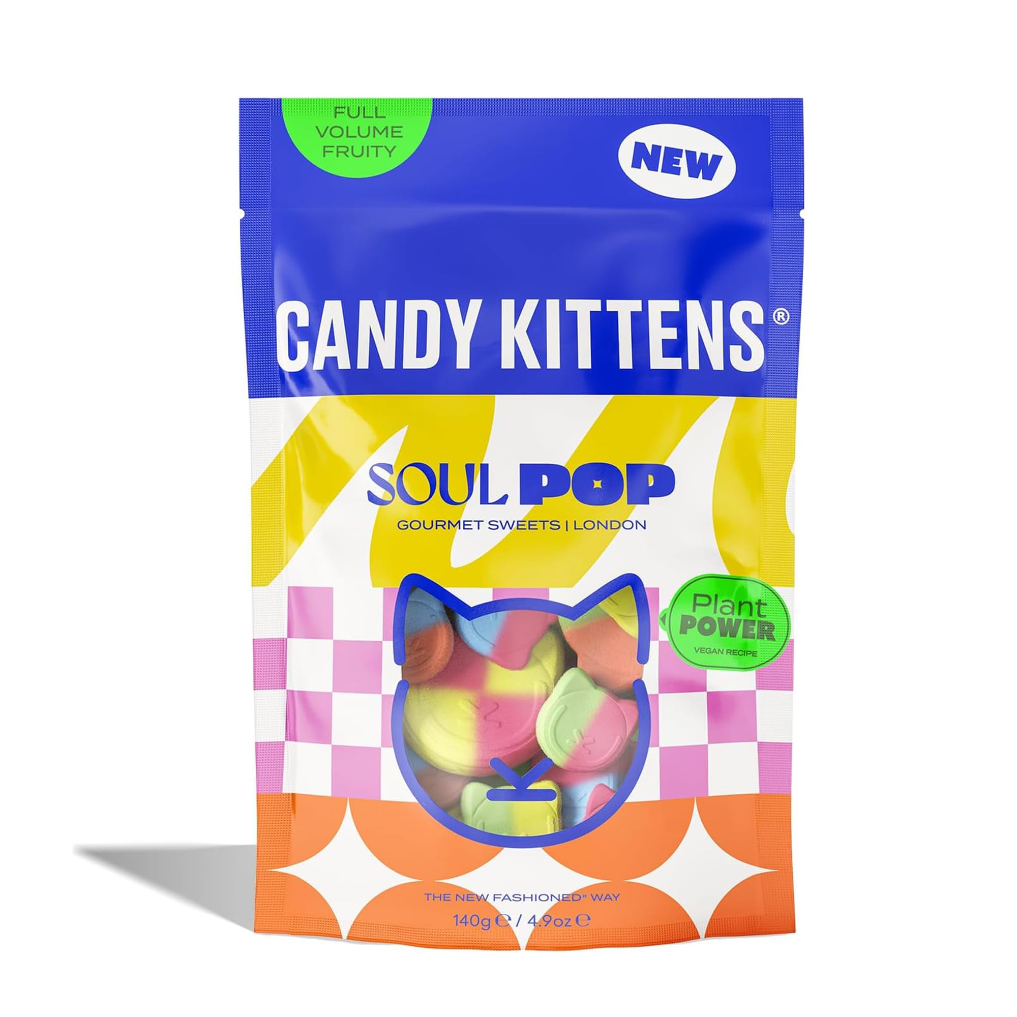 Candy Kittens Soul Pop - Foamy Vegan Candy Mix | 140g | Strawberry, Tropical, Cherry & Peach Flavours 1