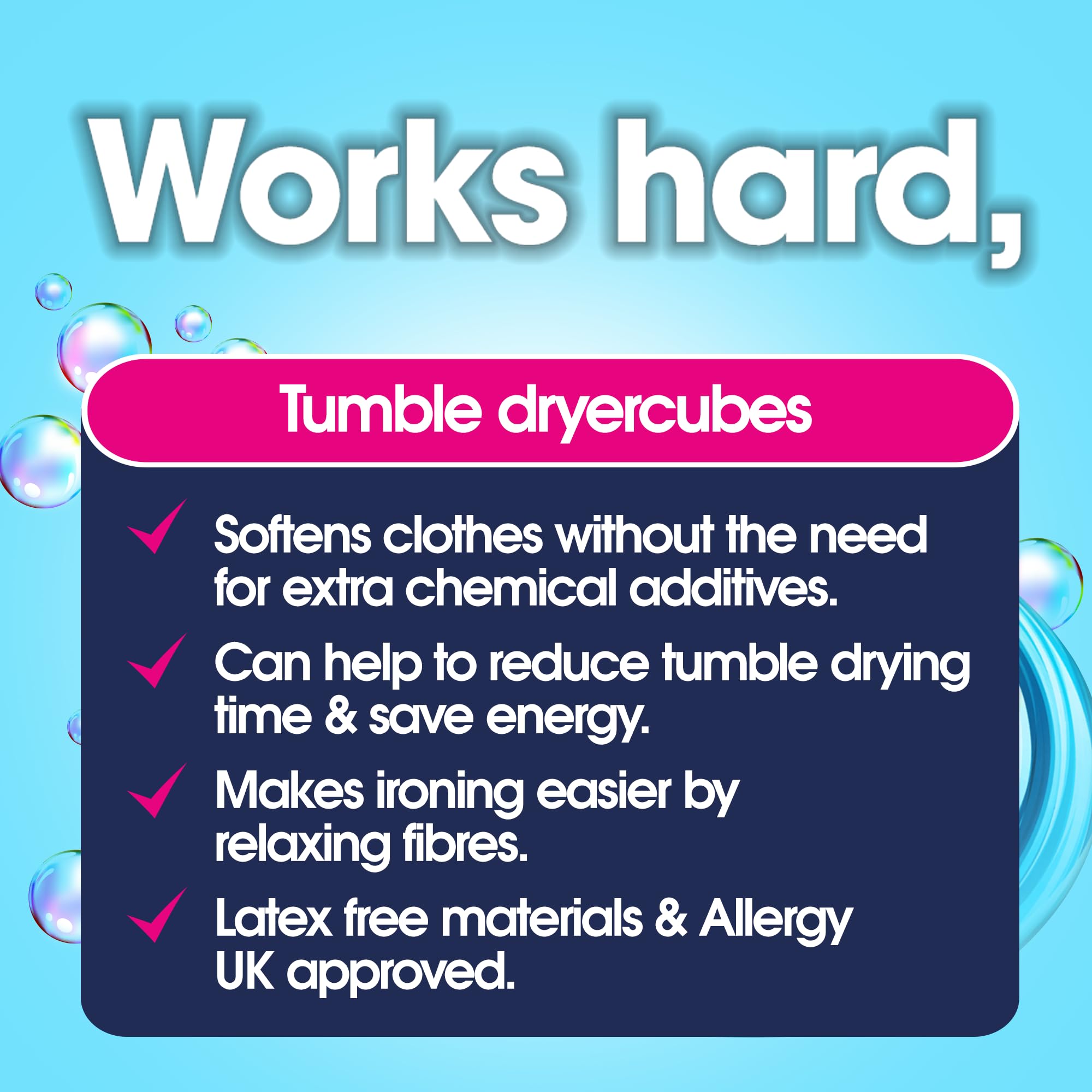 Ecozone - Dryer Cubes Tumble Dryer Balls (Pack of 2) 6