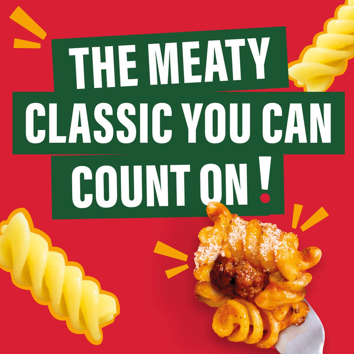 Dolmio Classics Meatballs Fusilli Ready Meal - 6x 250g Microwave Pasta with Tender Meatballs & Tomato Sauce