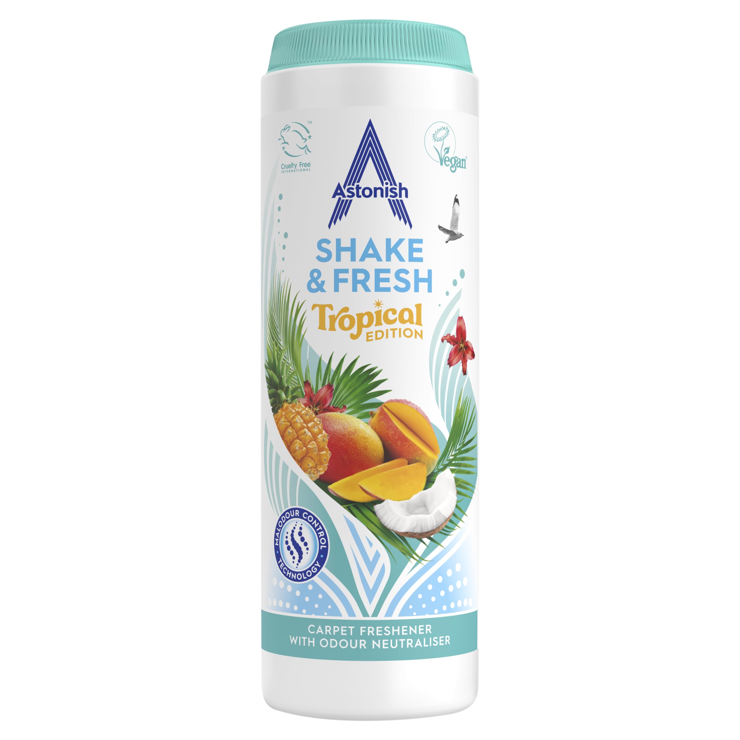 Astonish Shake & Fresh Carpet Freshener Powder - Tropical Breeze Scent | Pack of 3 (116.67 g each)